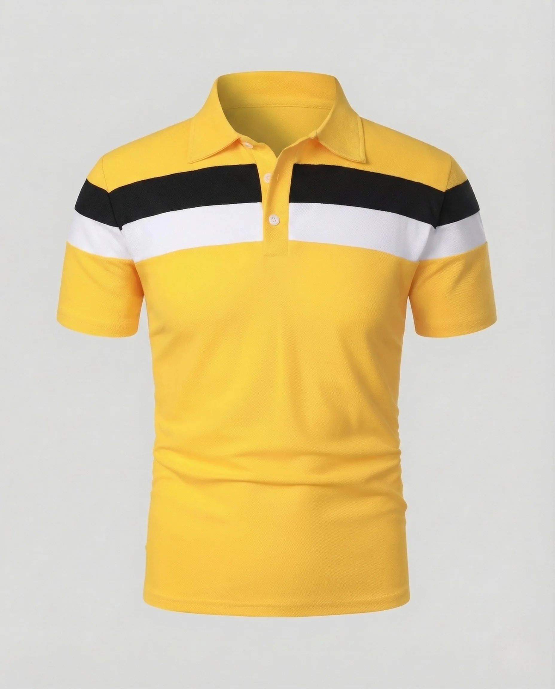 Herren Poloshirt Gestreift Baumwollmix - Image 6