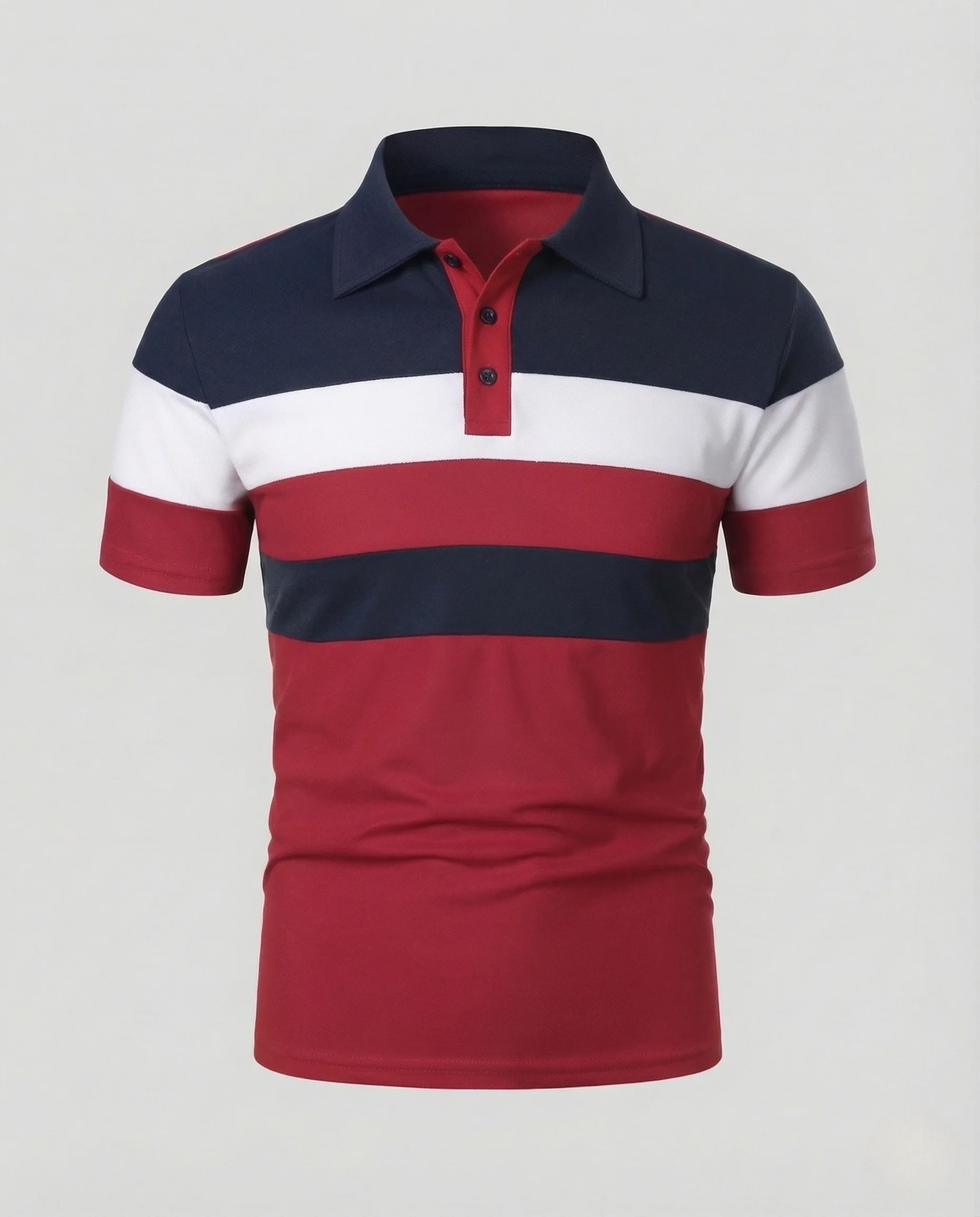 Herren Poloshirt Gestreift Baumwollmix - Image 7