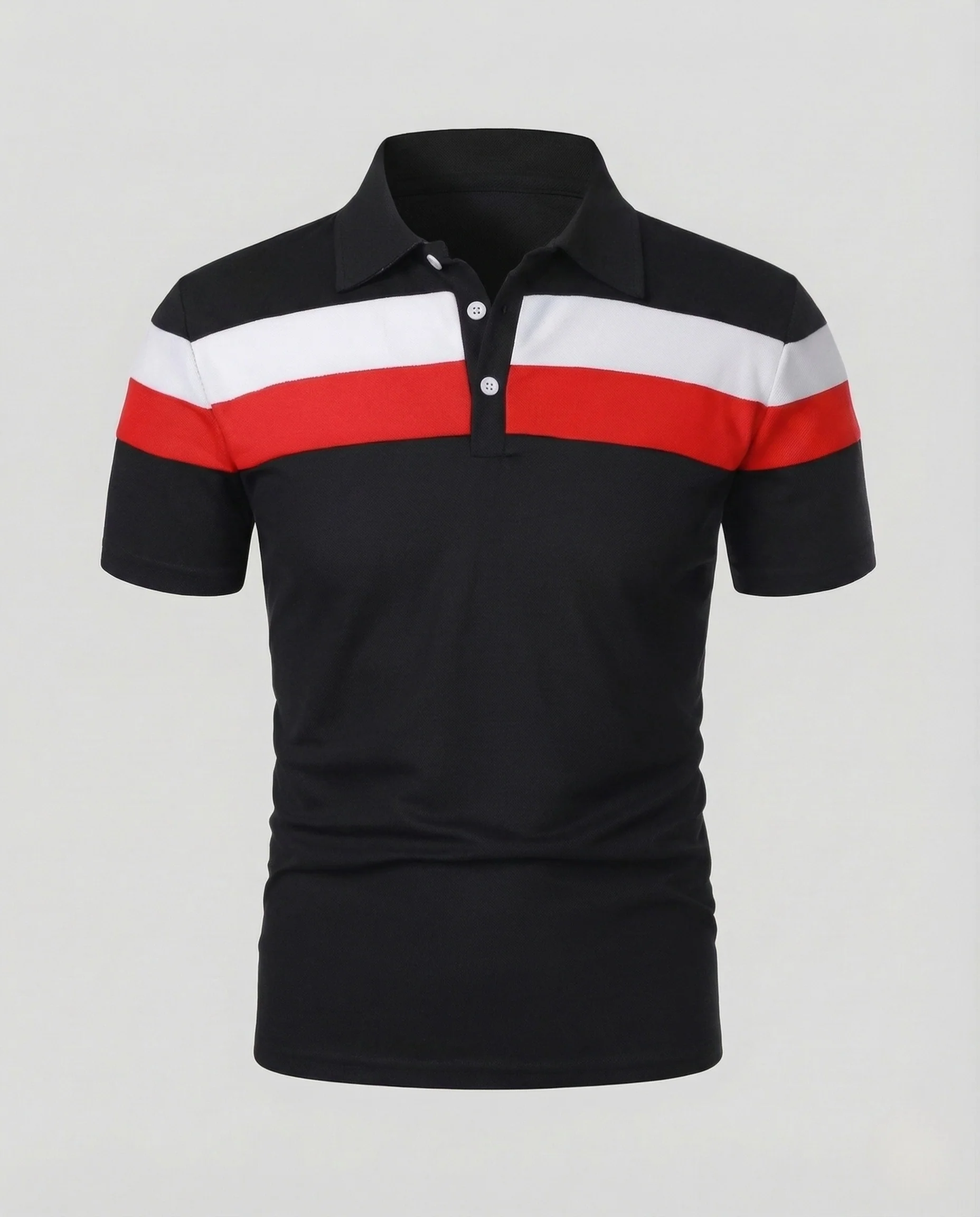 Herren Poloshirt Gestreift Baumwollmix - Image 8