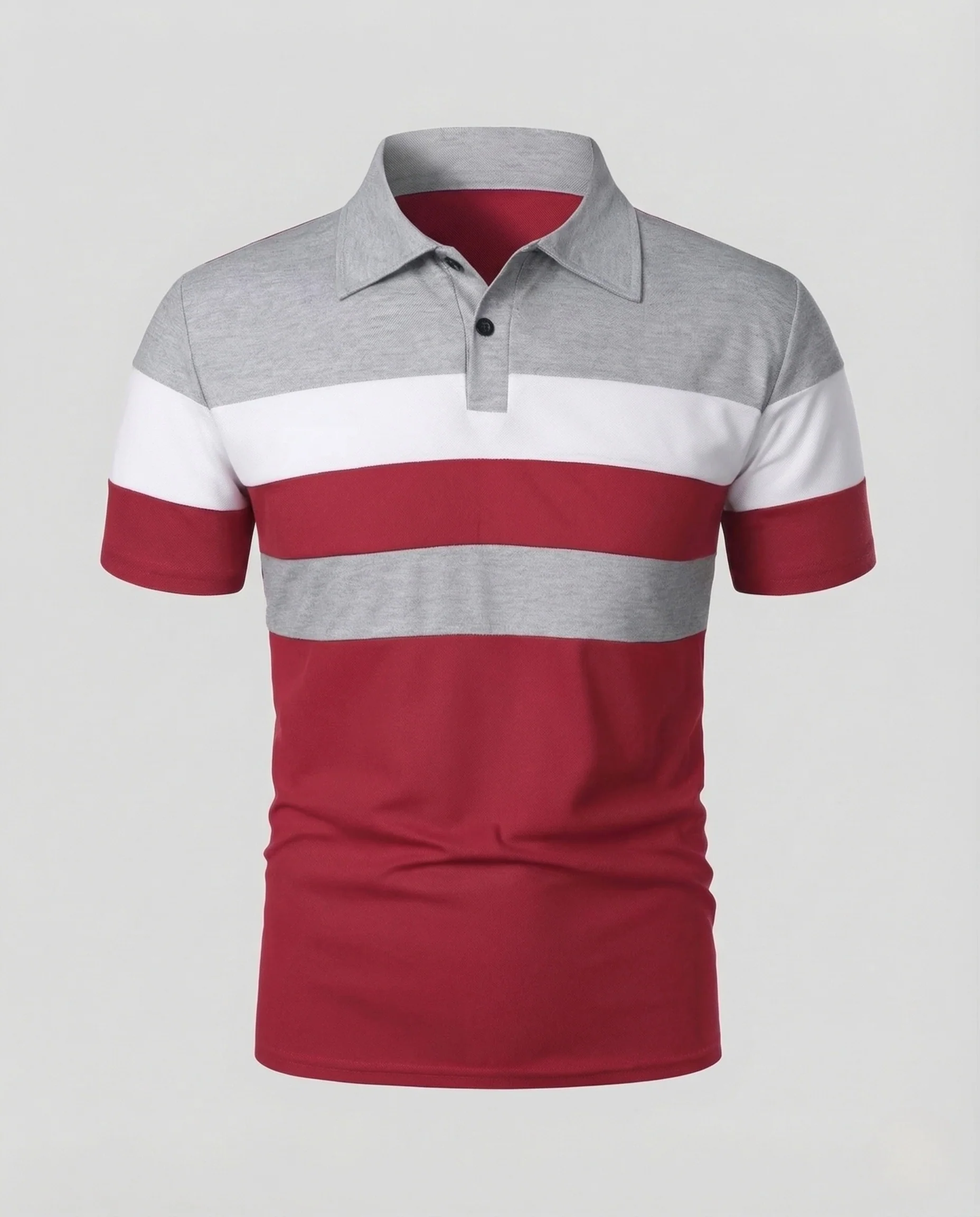 Herren Poloshirt Gestreift Baumwollmix - Image 9
