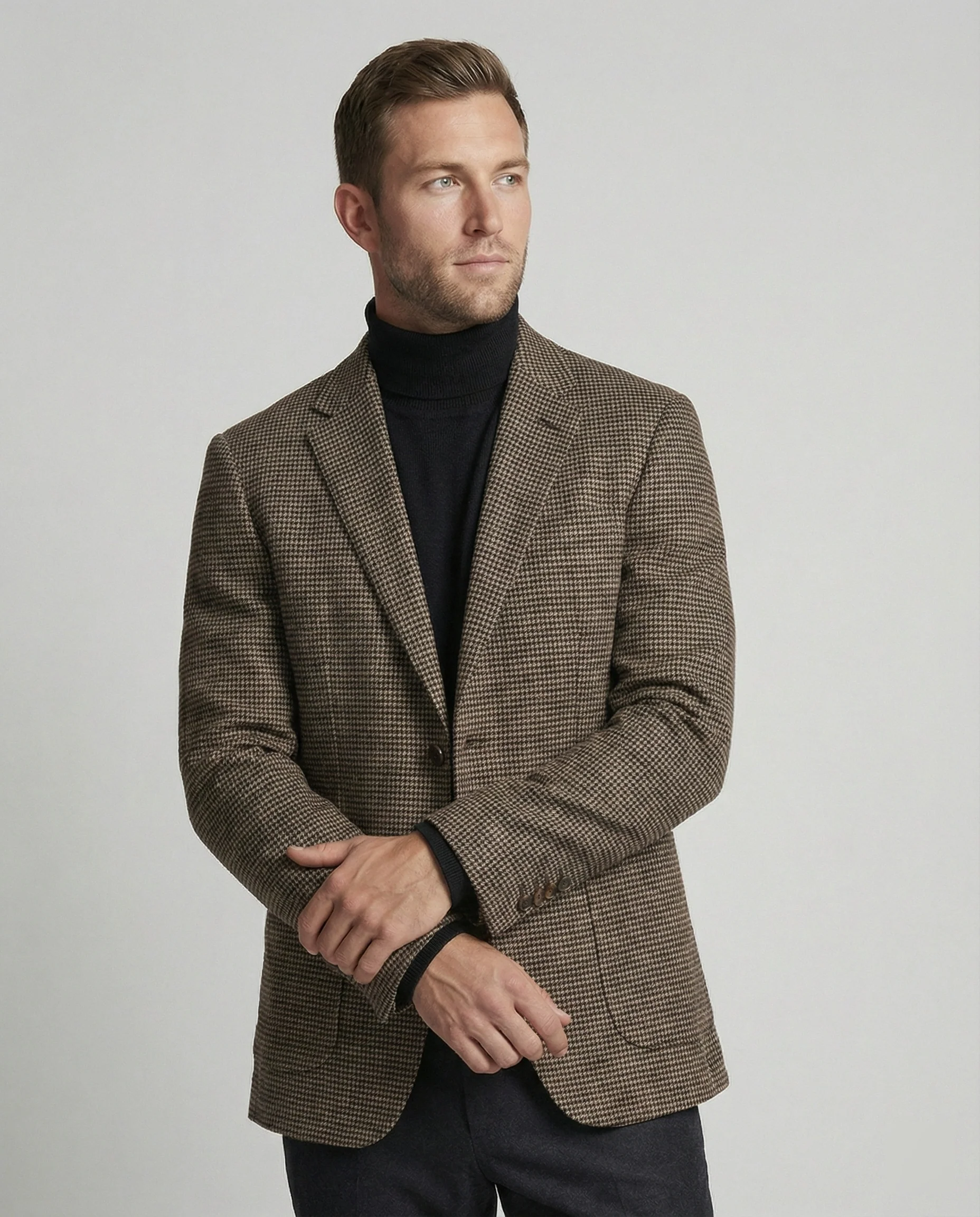 Herren Sakko Glencheck mit Revers - Image 2
