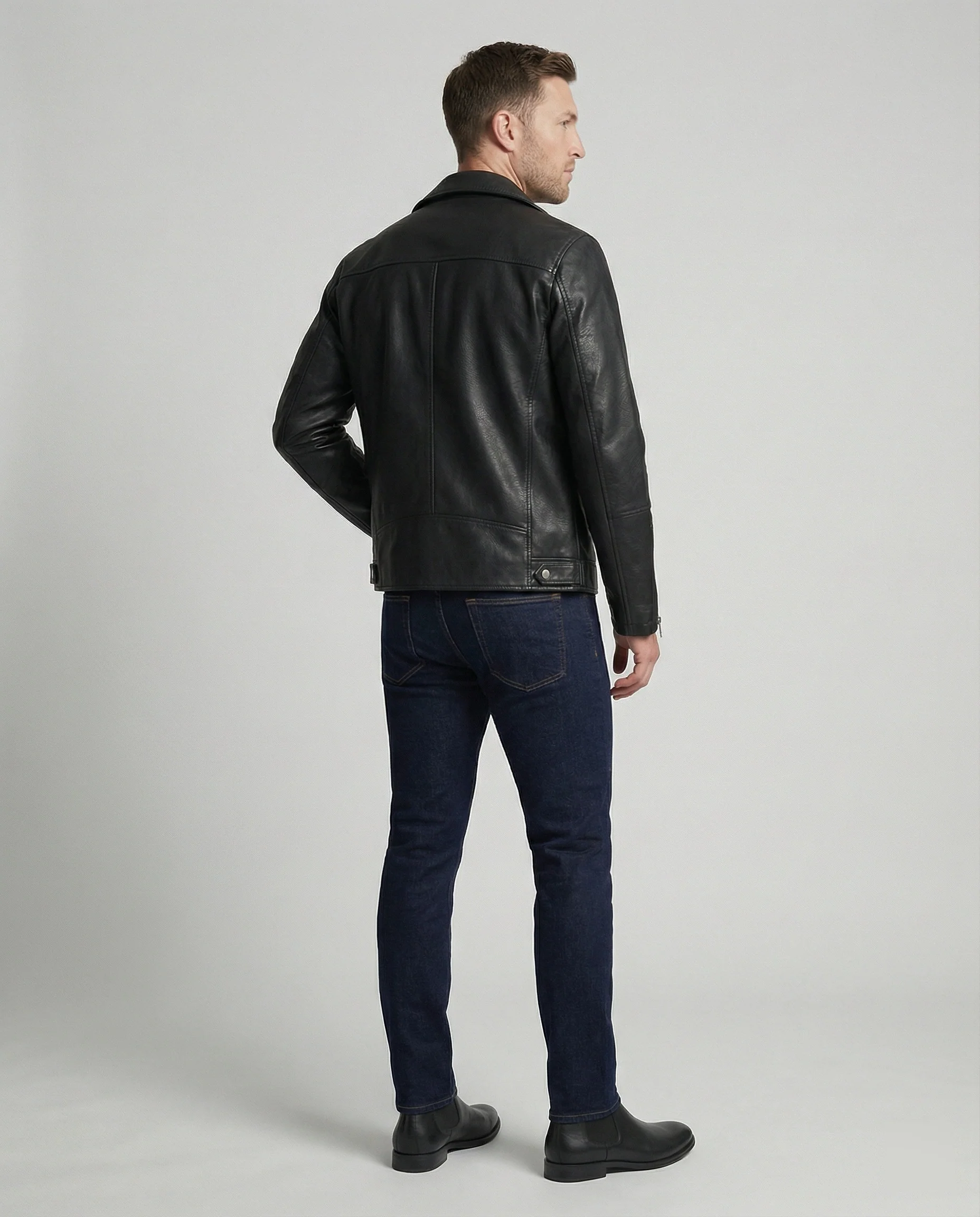 Herren Nappaleder Motorradjacke - Image 2