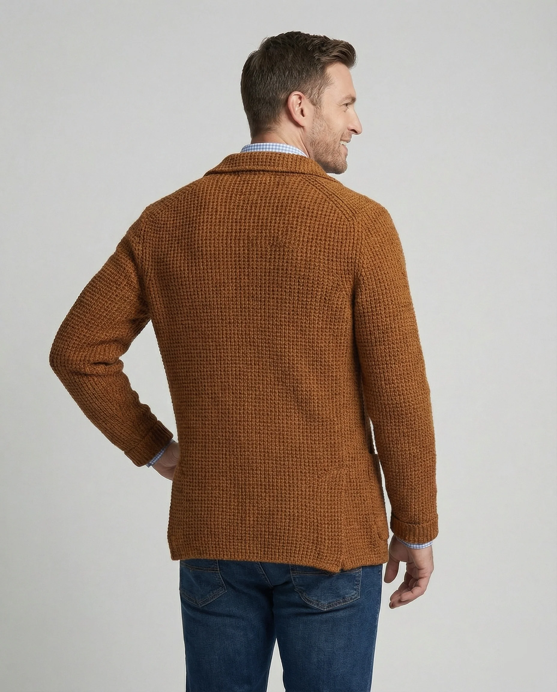 Herren Strickblazer mit Reverskragen - Image 6
