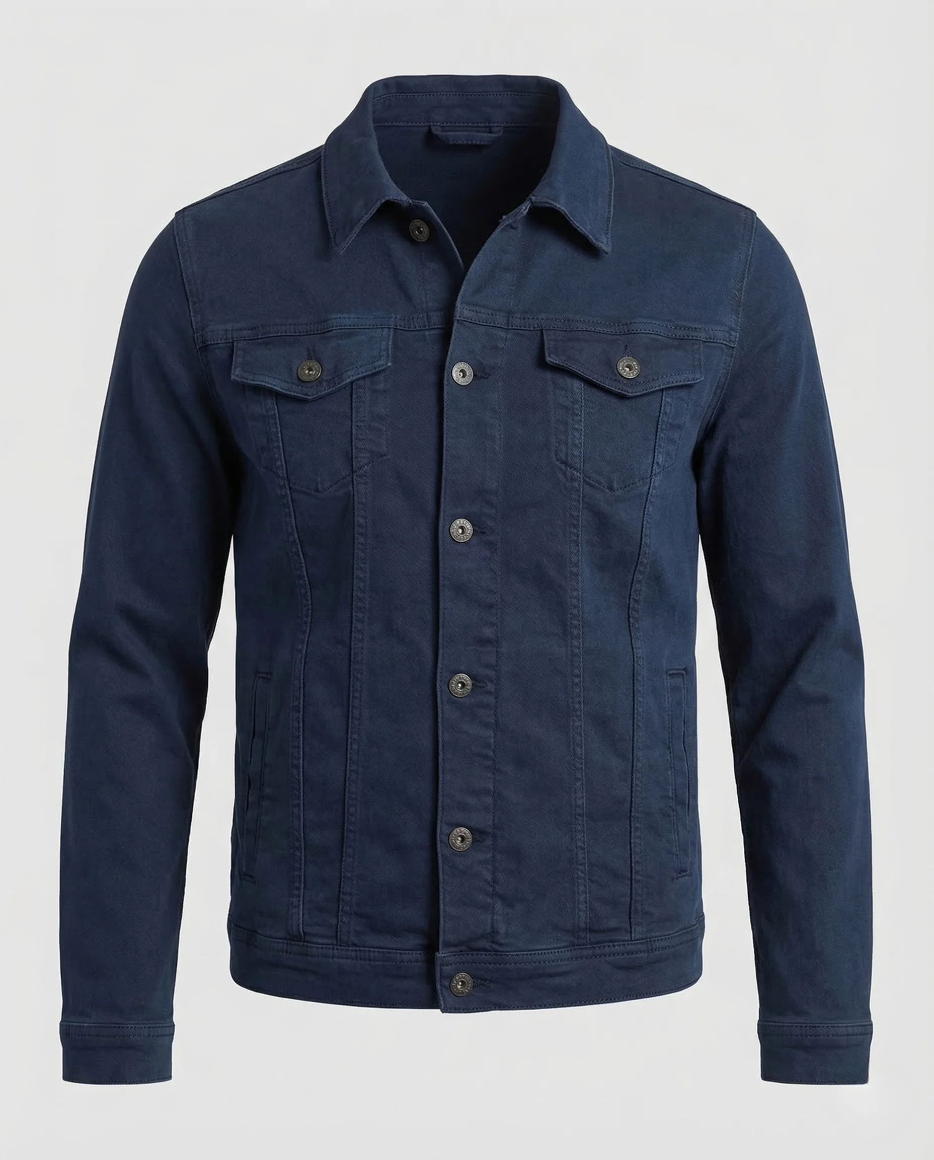 Herren Jeansjacke Trucker Slim Brusttaschen - Image 5