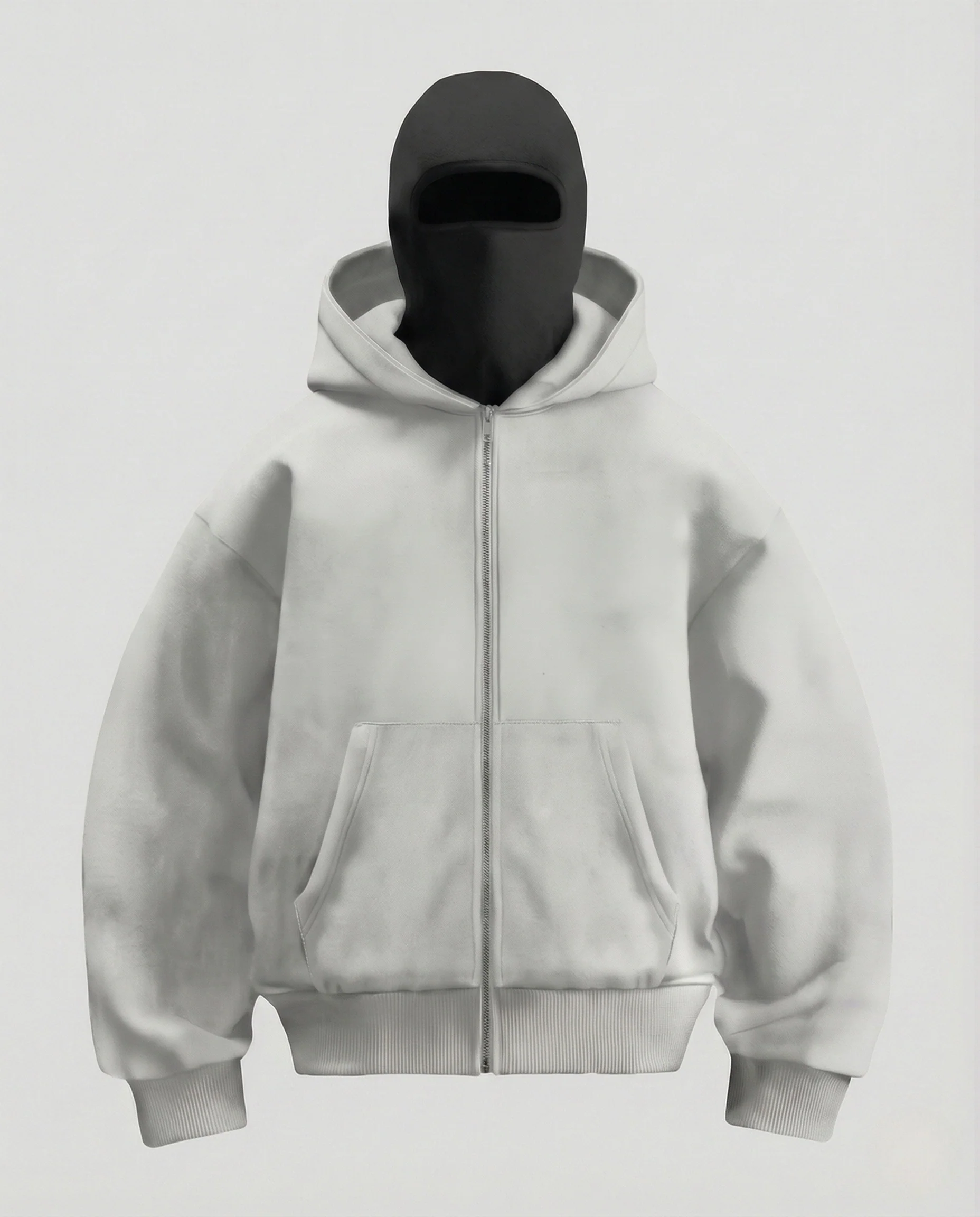 Herren Kapuzenjacke mit Gesichtsmaske und Frontprint - Image 6