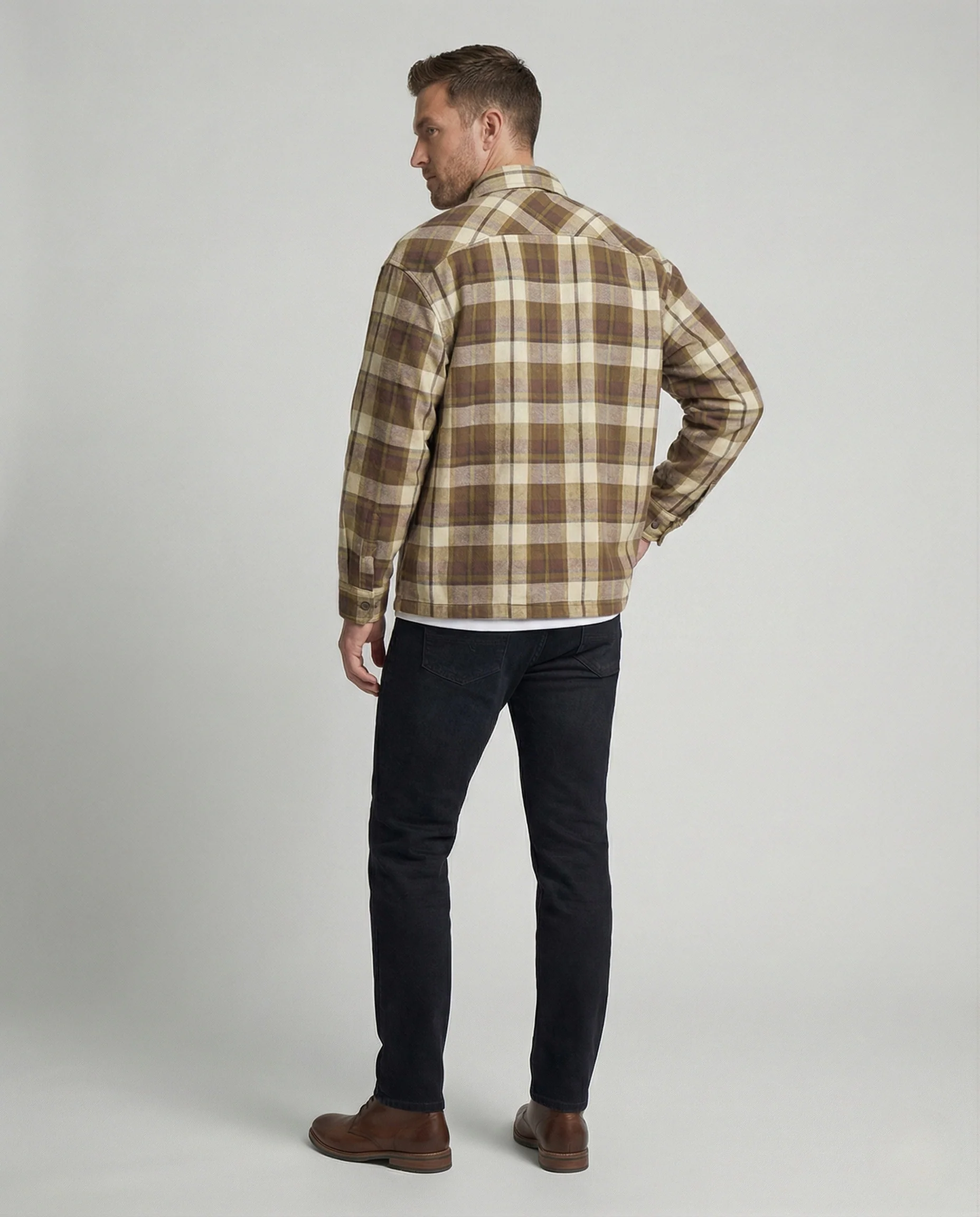 Herren Langarmhemd kariert Slim - Image 3