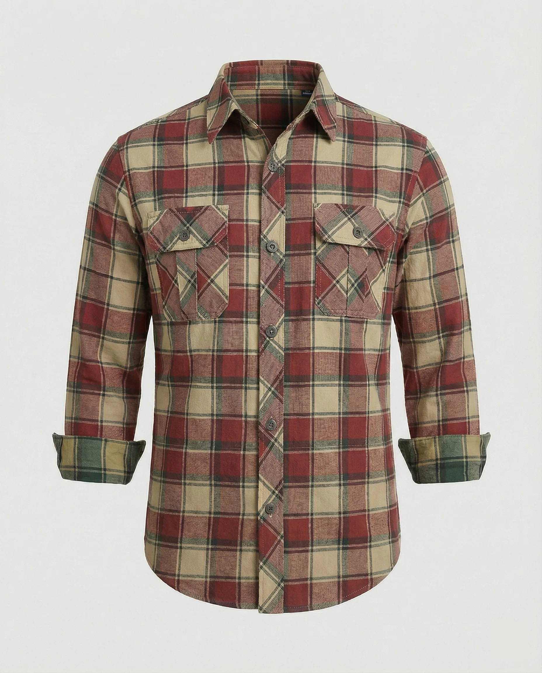 Herren Langarmhemd Herren Flanell - Image 2