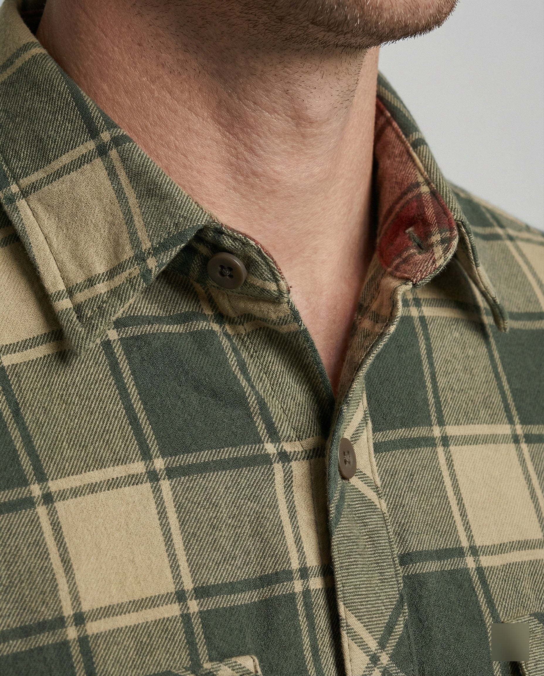 Herren Langarmhemd Herren Flanell - Image 4