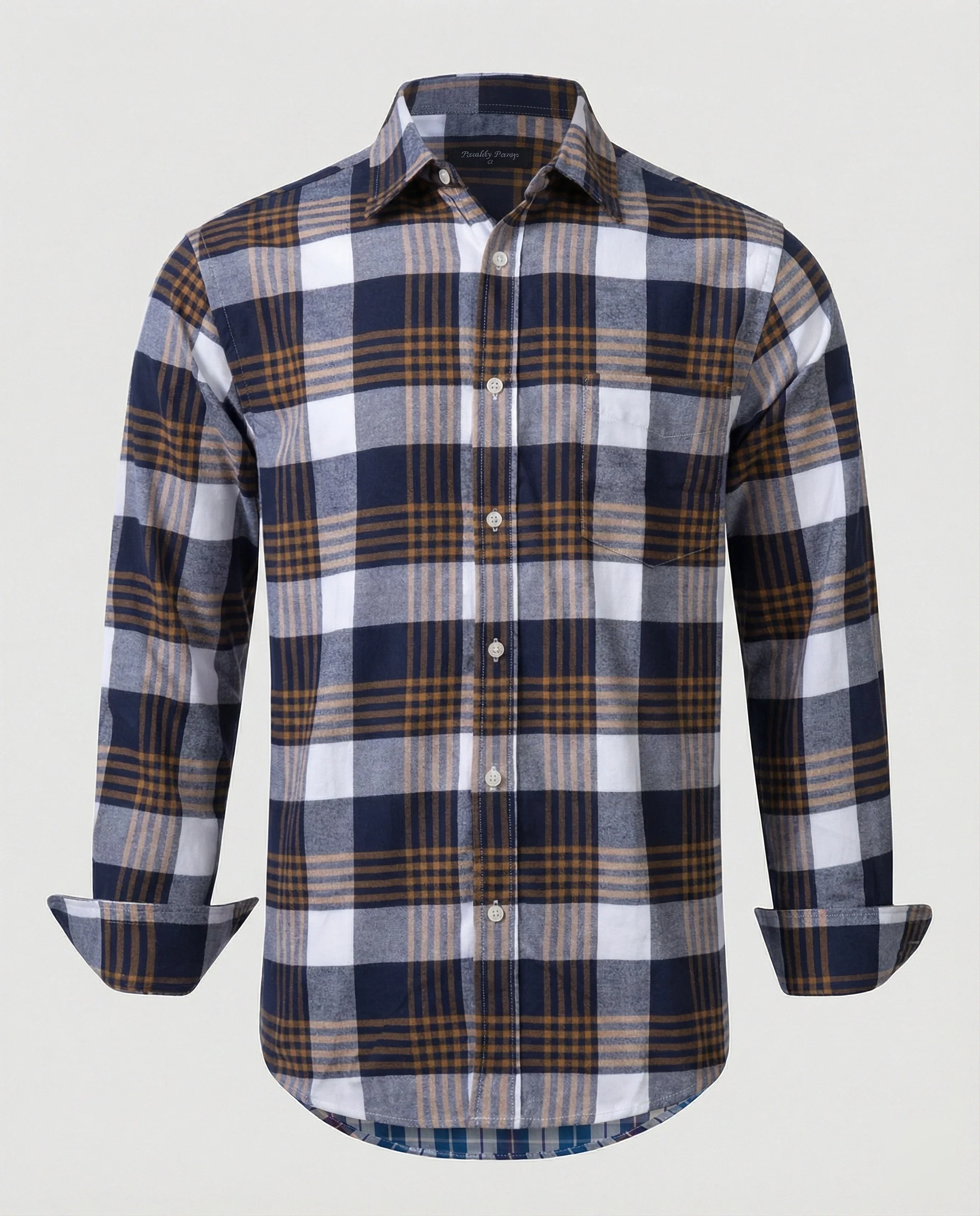 Herren Flanell Langarmhemd Kariert - Image 5