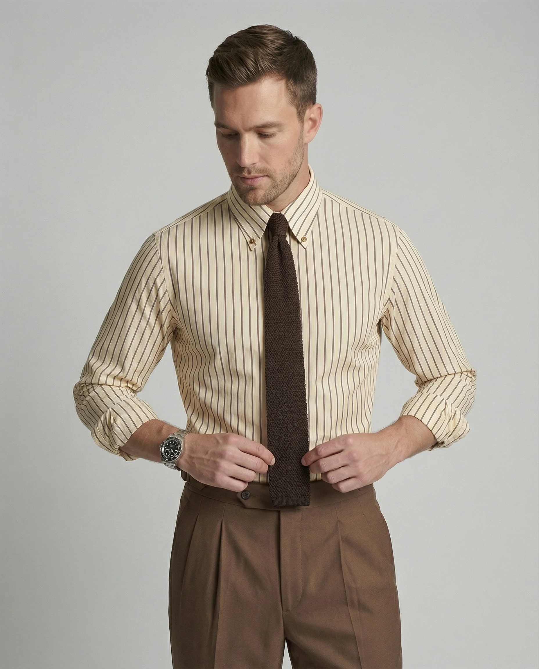 Herren Langarmhemden Business Slim - Image 4