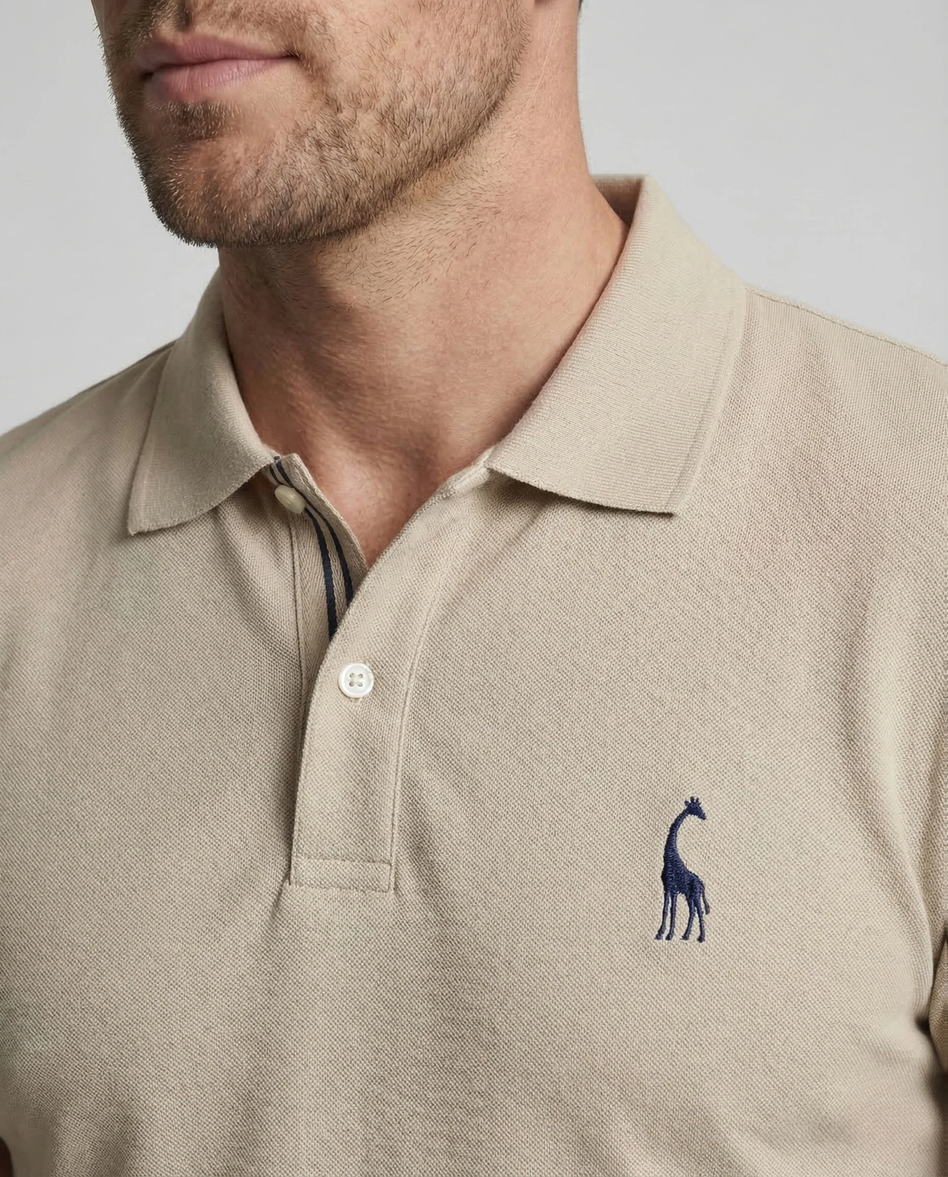 Herren Poloshirt Kurzarm Piqué Emblem - Image 3