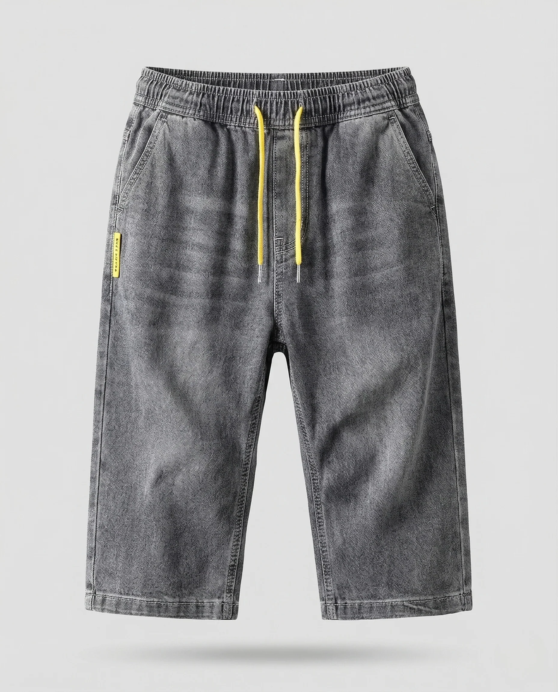 Herren Jeansshorts Knielang Elastikbund - Image 5