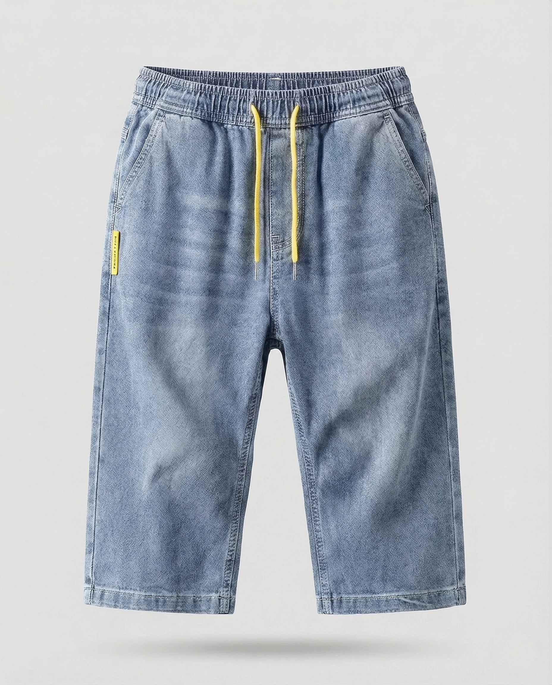 Herren Jeansshorts Knielang Elastikbund - Image 6