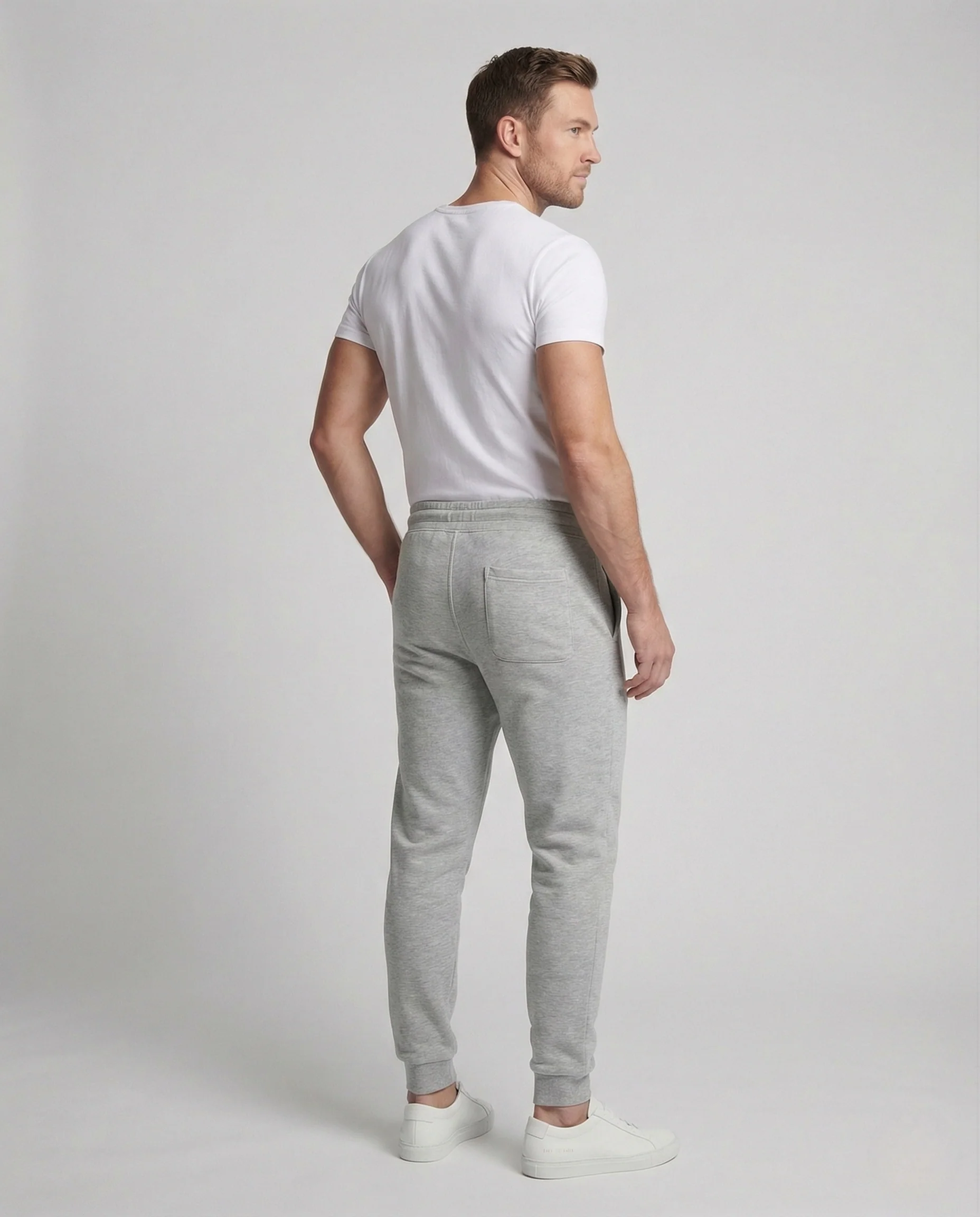 Herren Sweathose konisch mit Elastikbund & Rippbündchen - Image 4