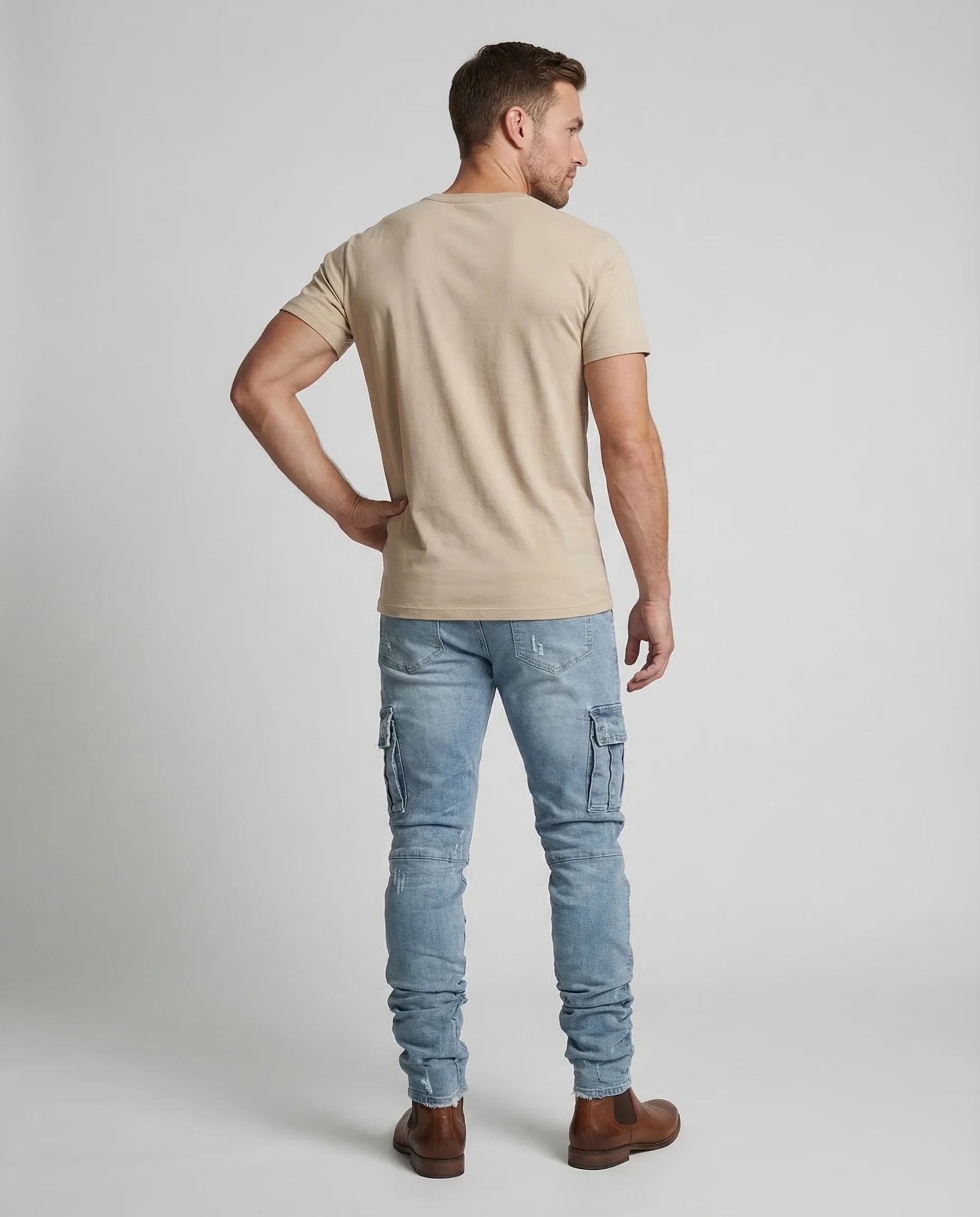 Herren Cargo Jeans Jogger - Image 4