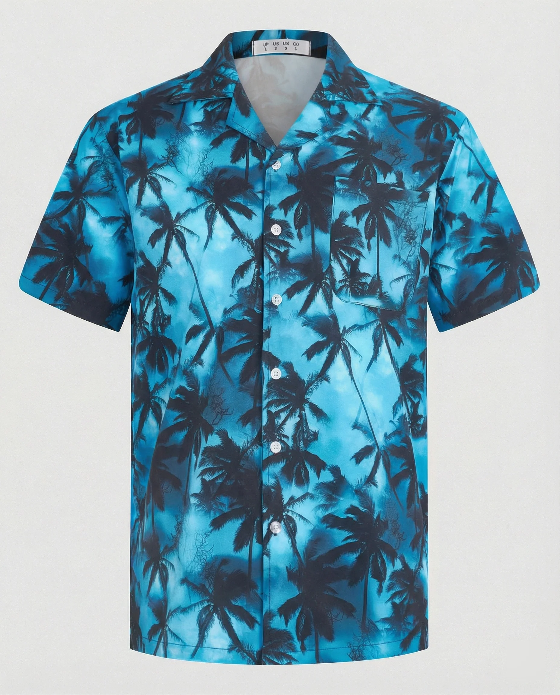Kurzarm Hawaiihemd Herren Palmenprint - Image 10