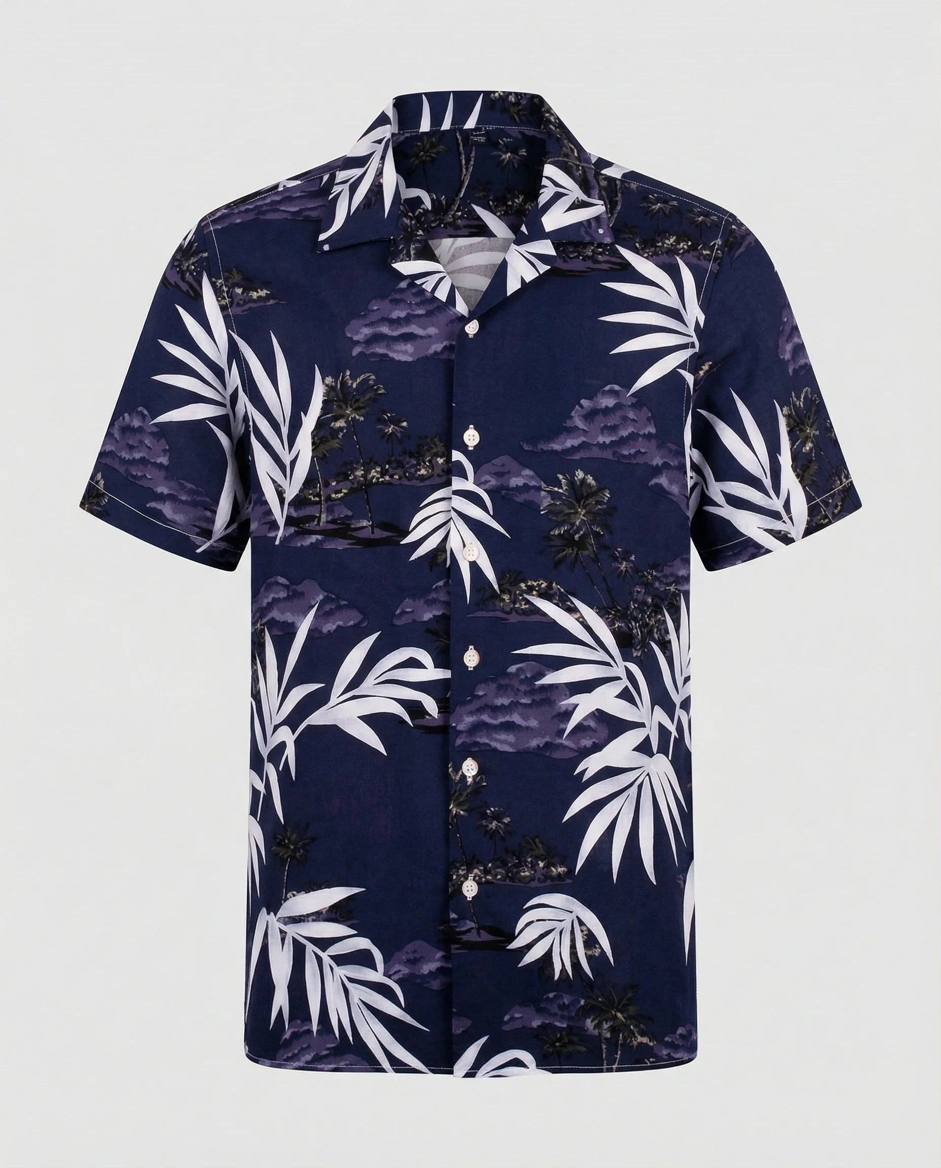 Kurzarm Hawaiihemd Herren Palmenprint - Image 14