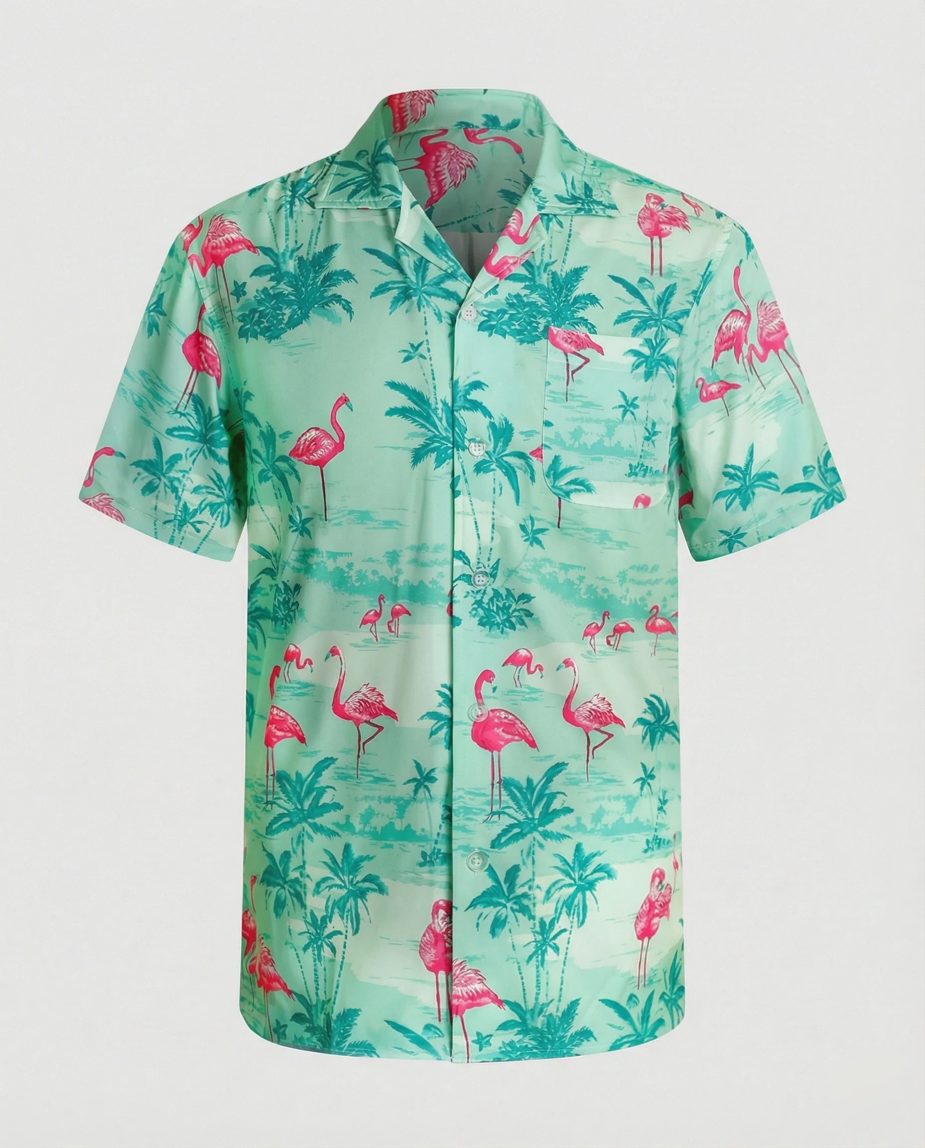 Kurzarm Hawaiihemd Herren Palmenprint - Image 17