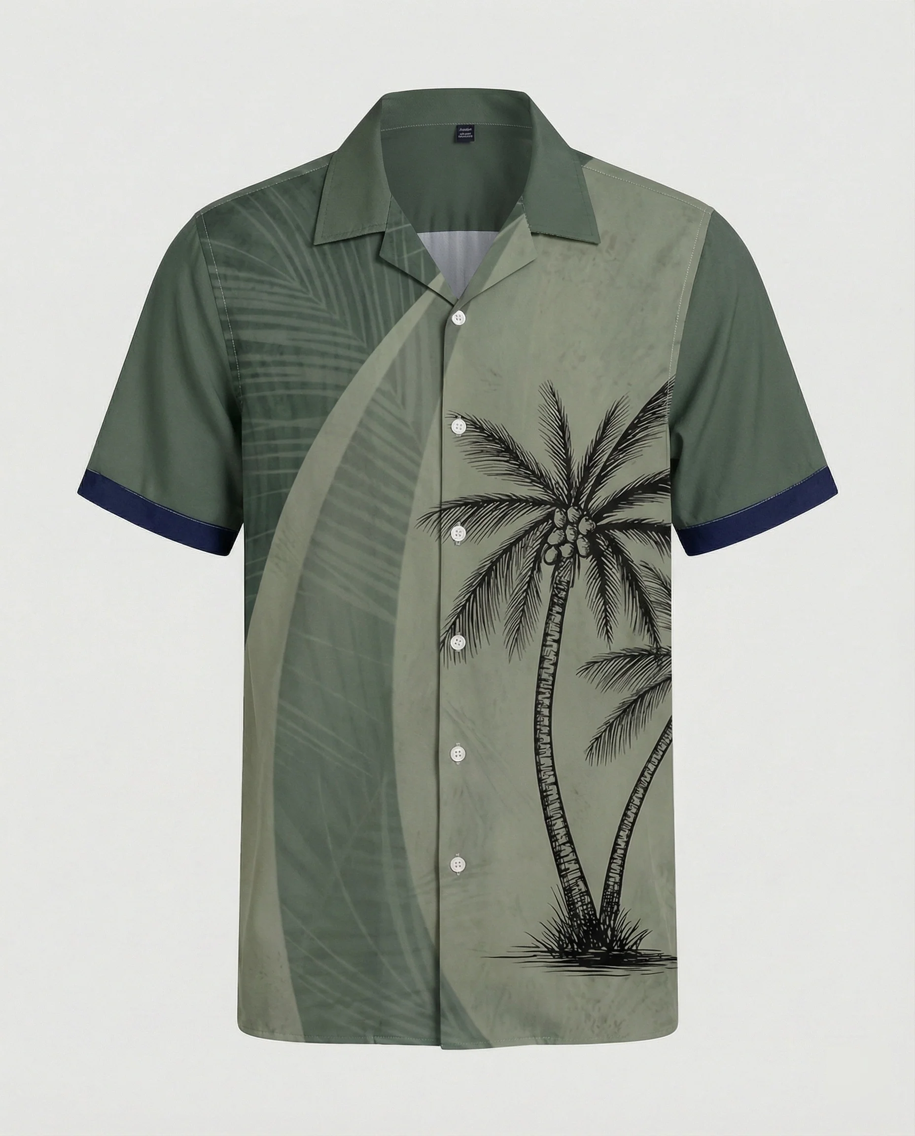 Kurzarm Hawaiihemd Herren Palmenprint - Image 18