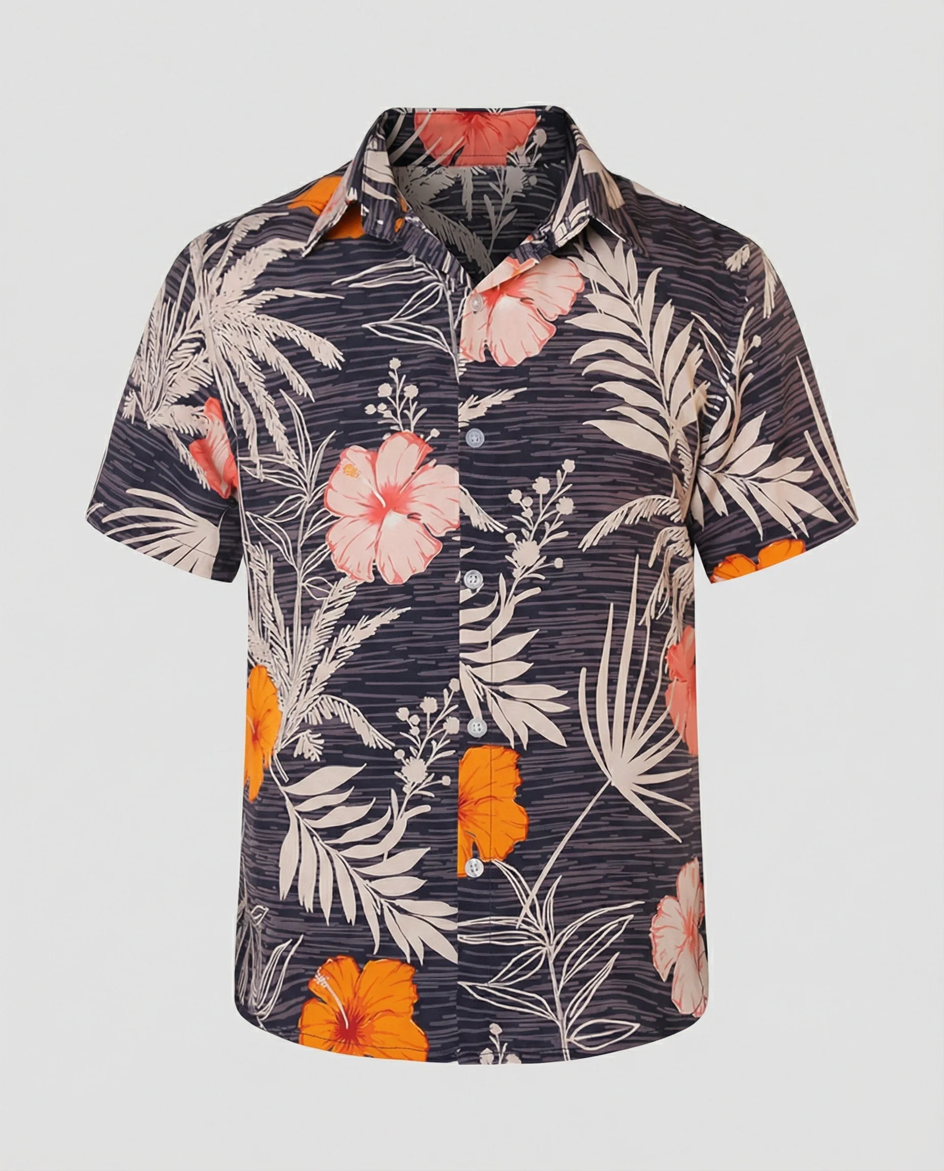 Kurzarm Hawaiihemd Herren Palmenprint - Image 30