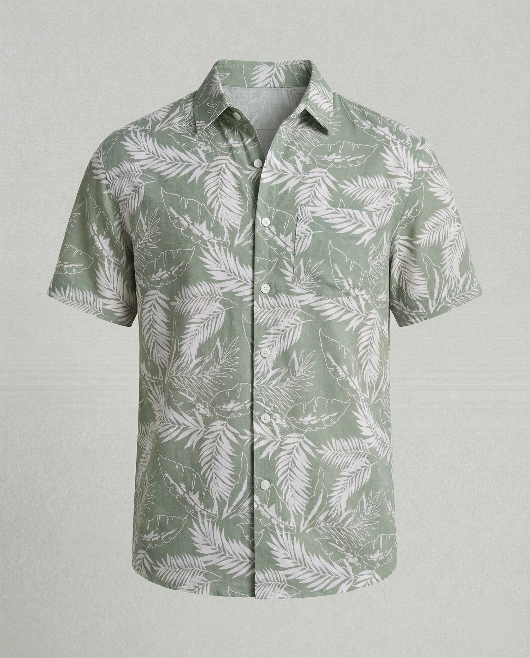 Kurzarm Hawaiihemd Herren Palmenprint - Image 37