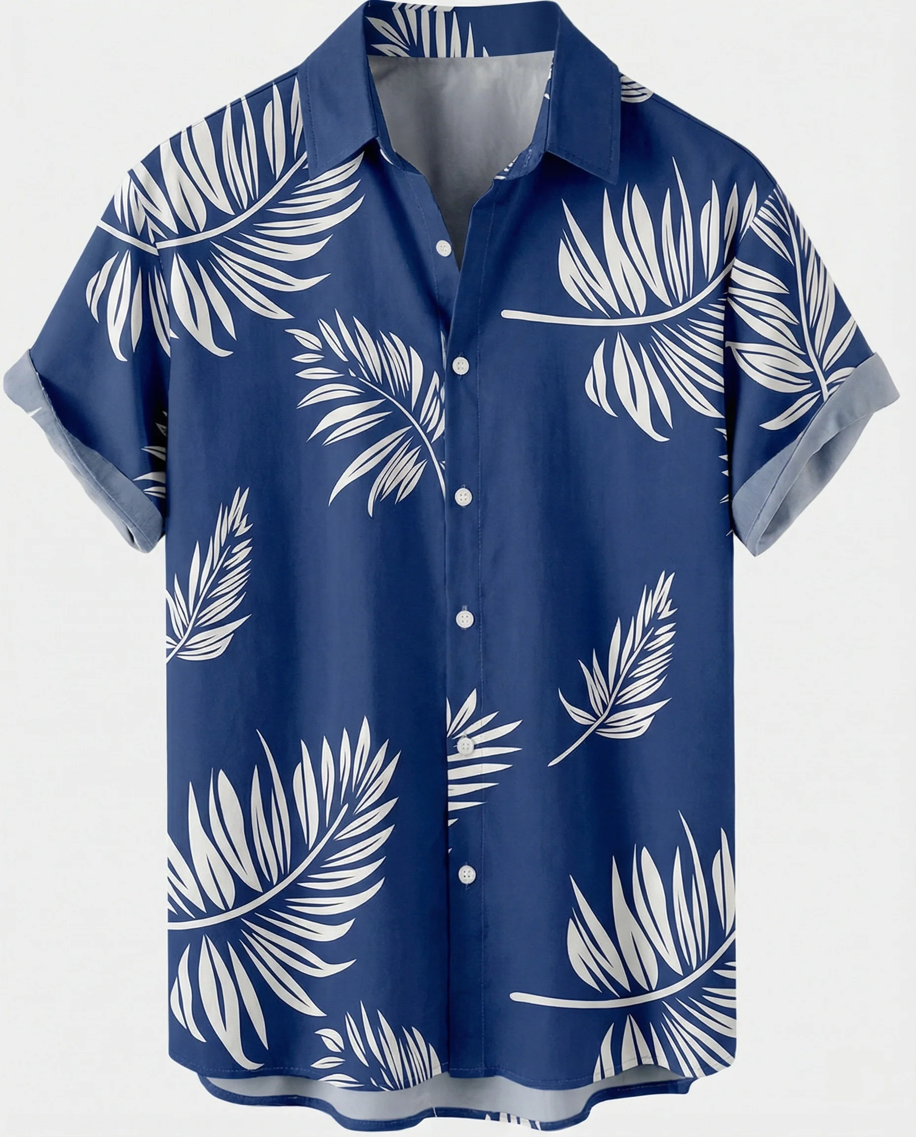Kurzarm Hawaiihemd Herren Palmenprint - Image 42