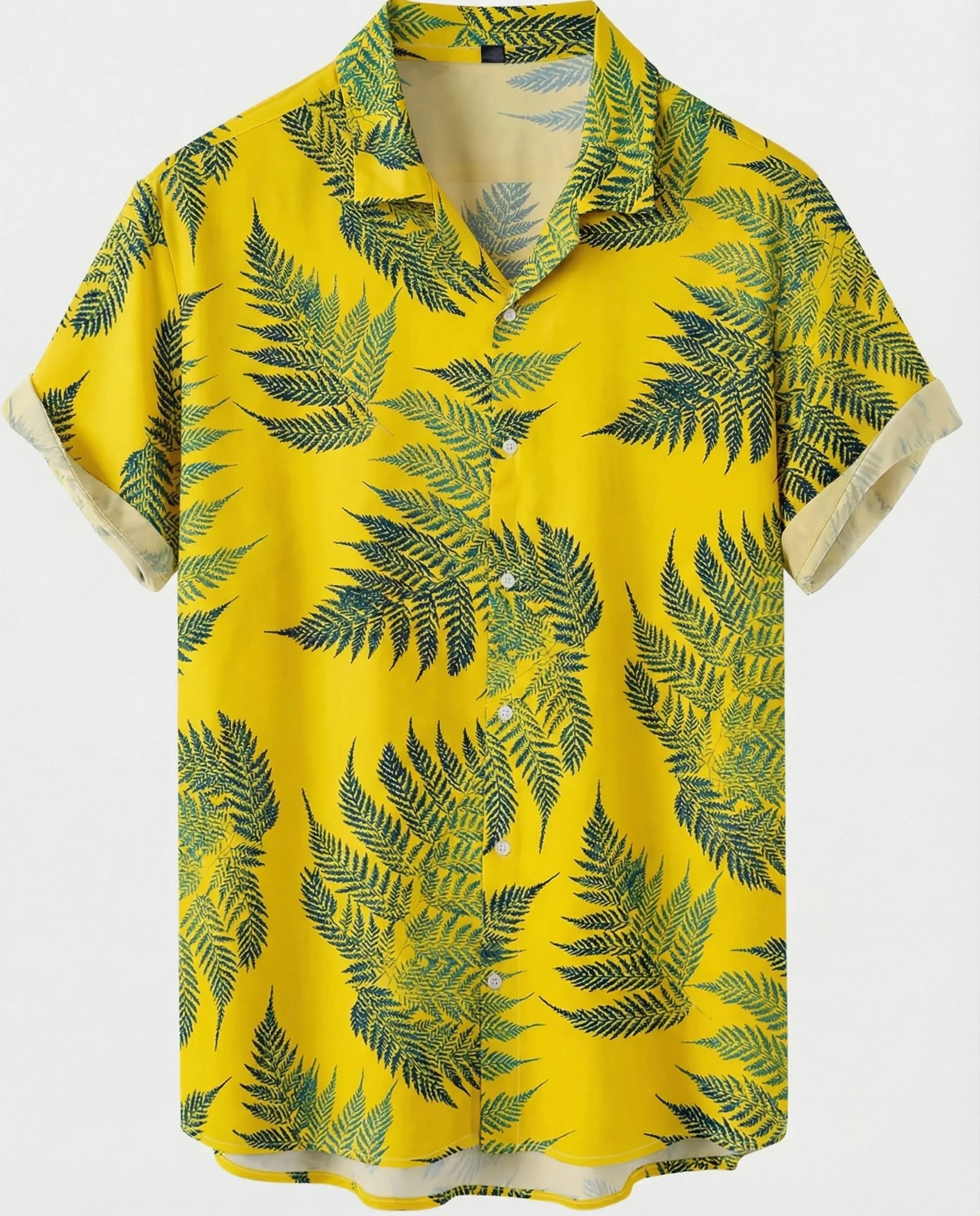 Kurzarm Hawaiihemd Herren Palmenprint - Image 43