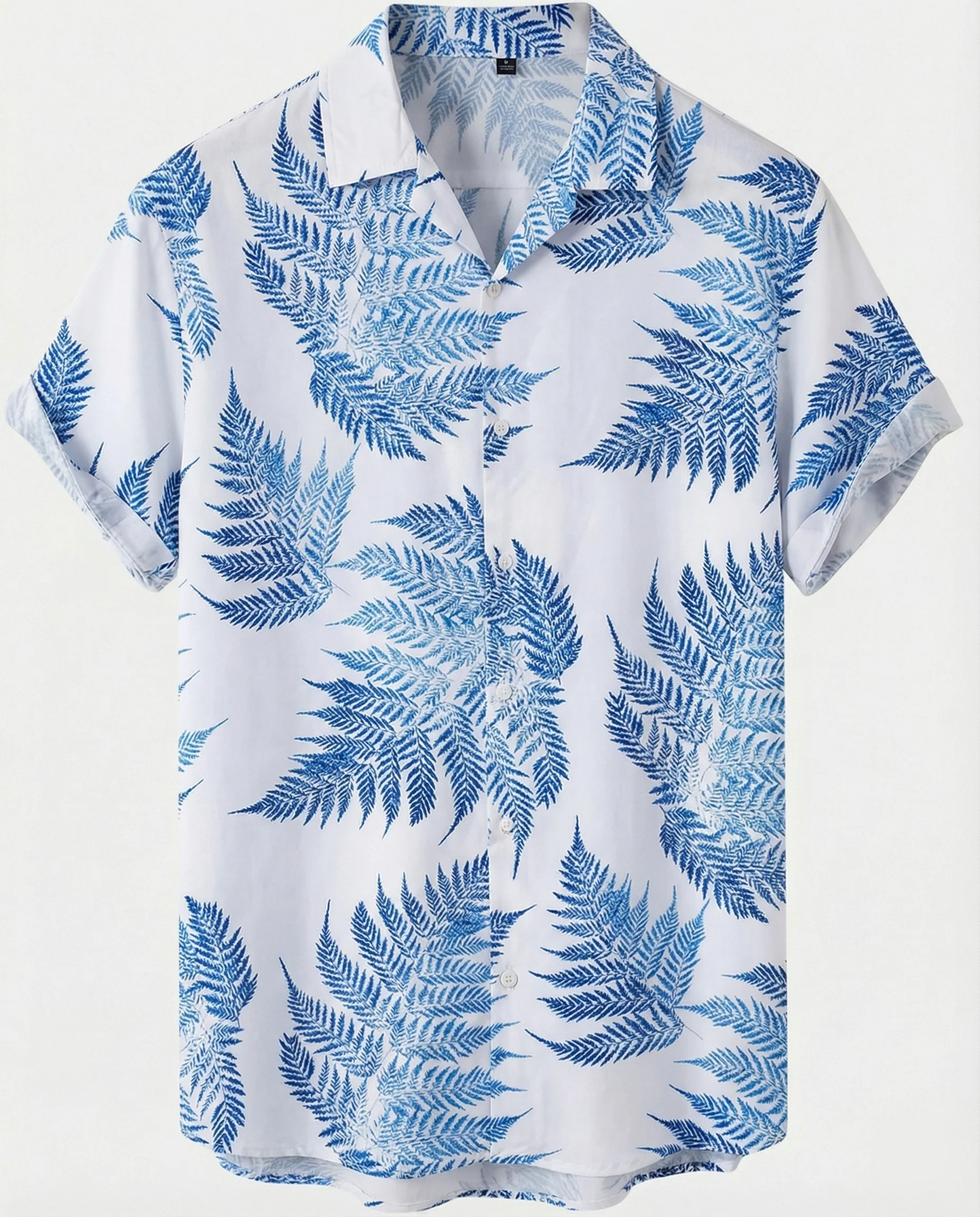 Kurzarm Hawaiihemd Herren Palmenprint - Image 48