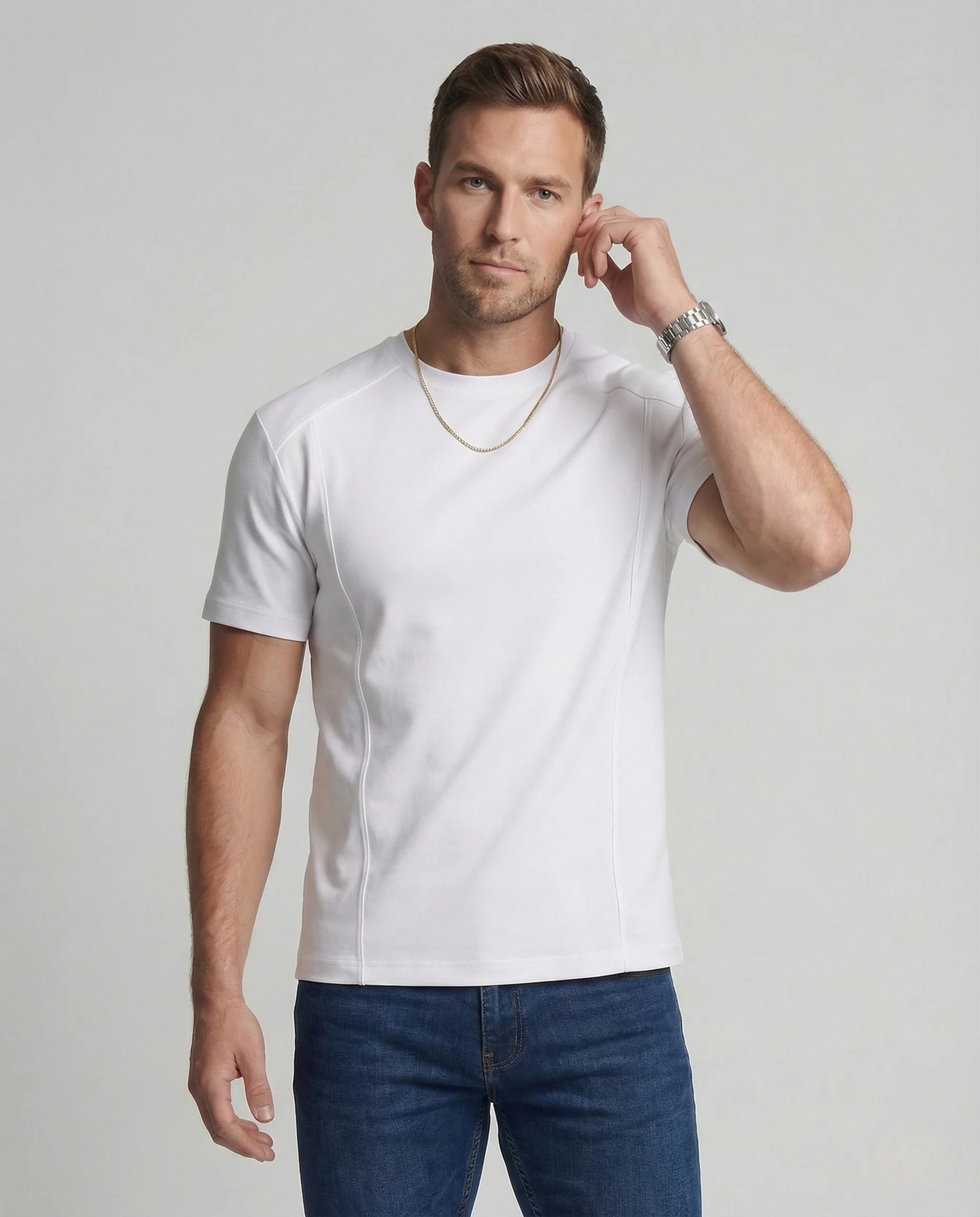 Herren Boxy T-Shirt mit Frontnähten - Image 2
