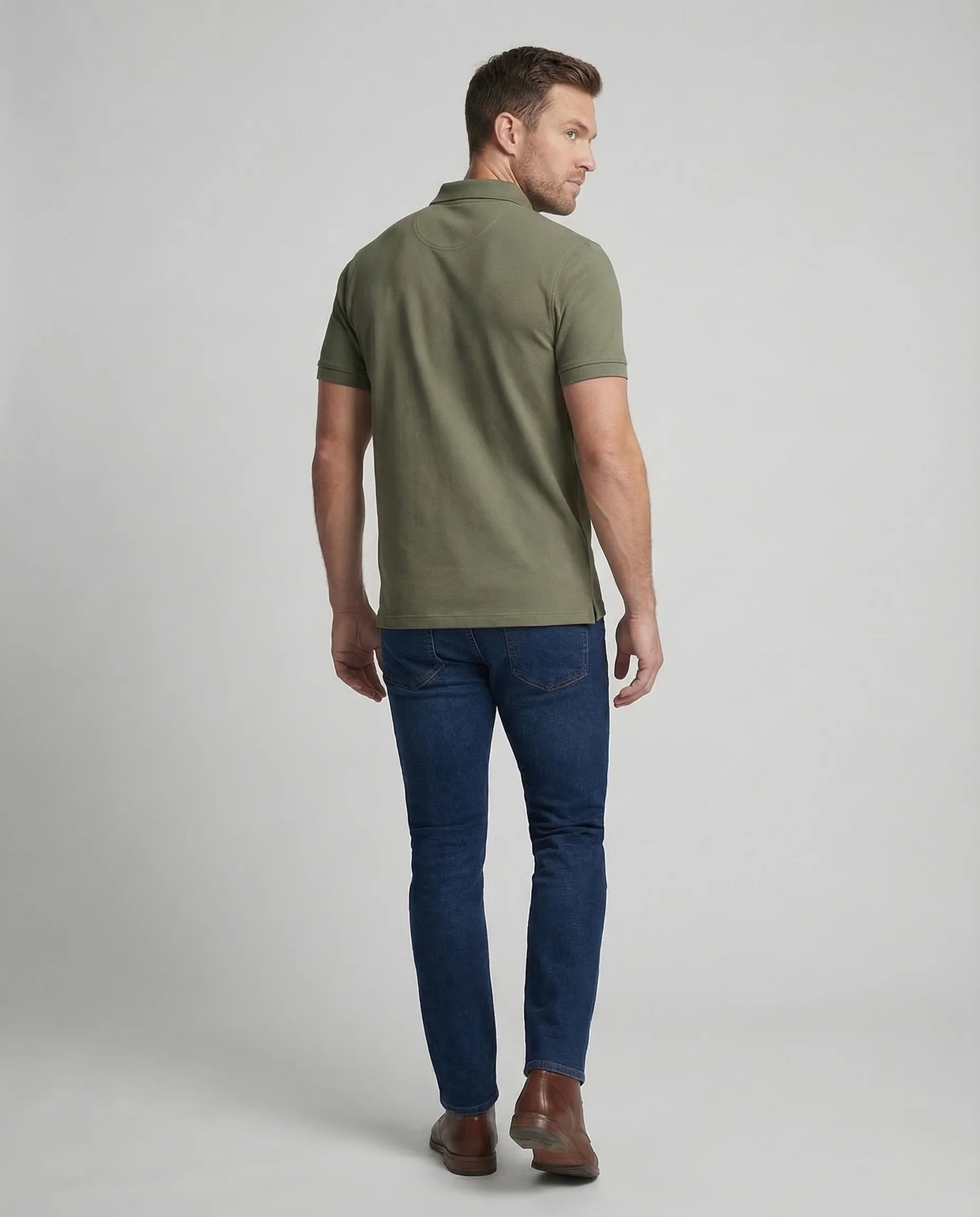 Herren Poloshirt Kurzarm Struktur - Image 4