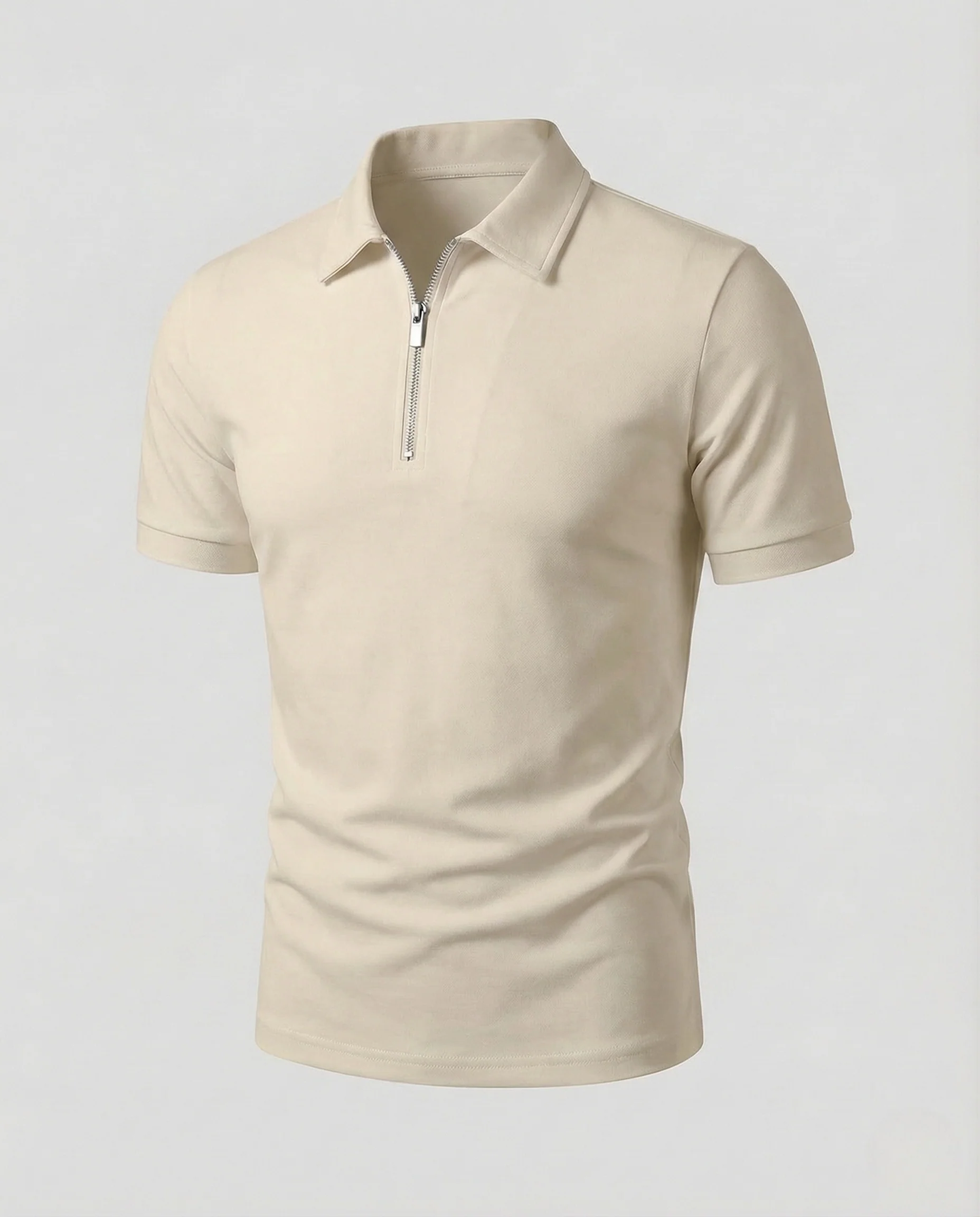 Herren Polo Kurzarm Reißverschluss Slim - Image 8