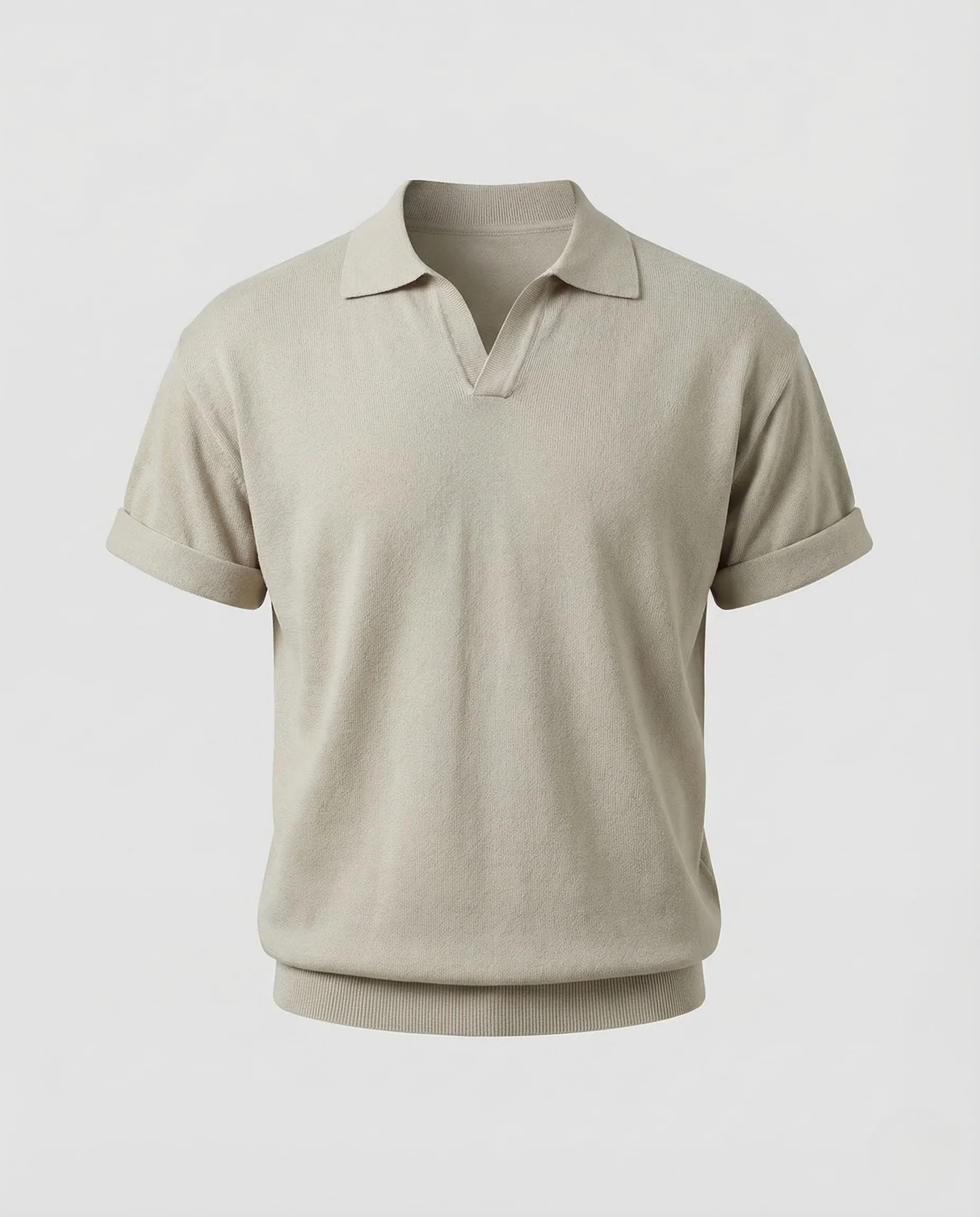 Herren Feinstrick Poloshirt Kurzarm Kentkragen - Image 5