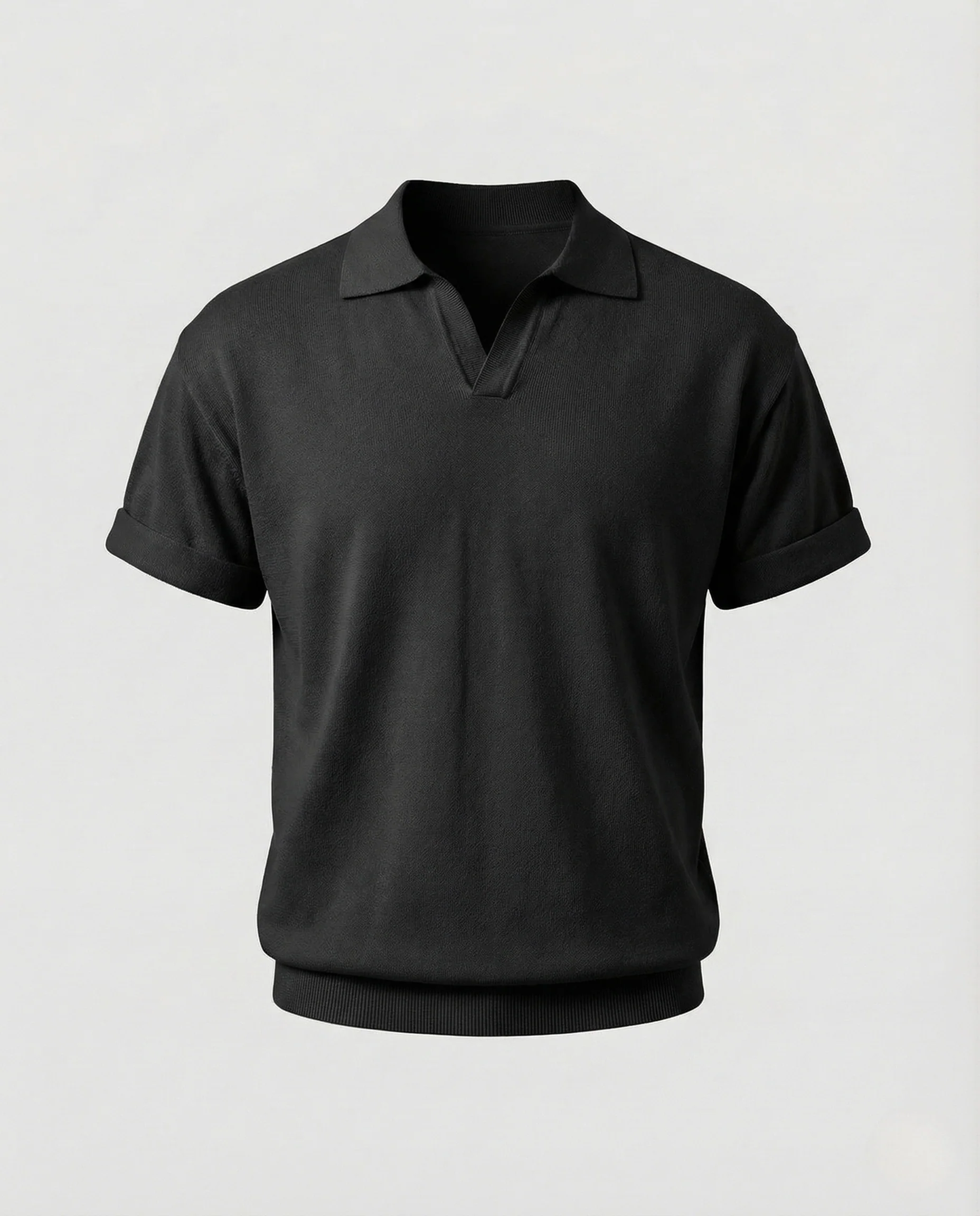 Herren Feinstrick Poloshirt Kurzarm Kentkragen - Image 6