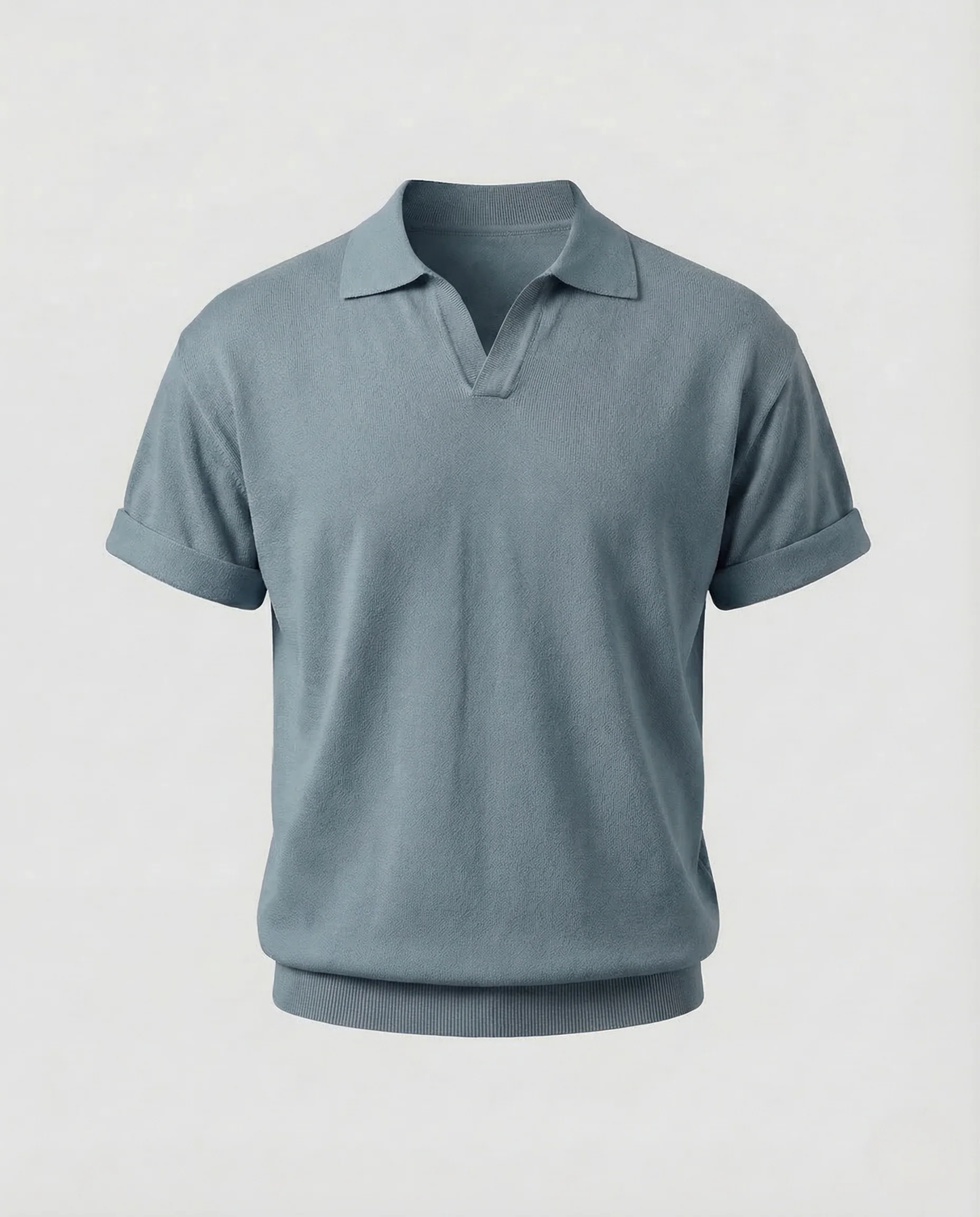 Herren Feinstrick Poloshirt Kurzarm Kentkragen - Image 7