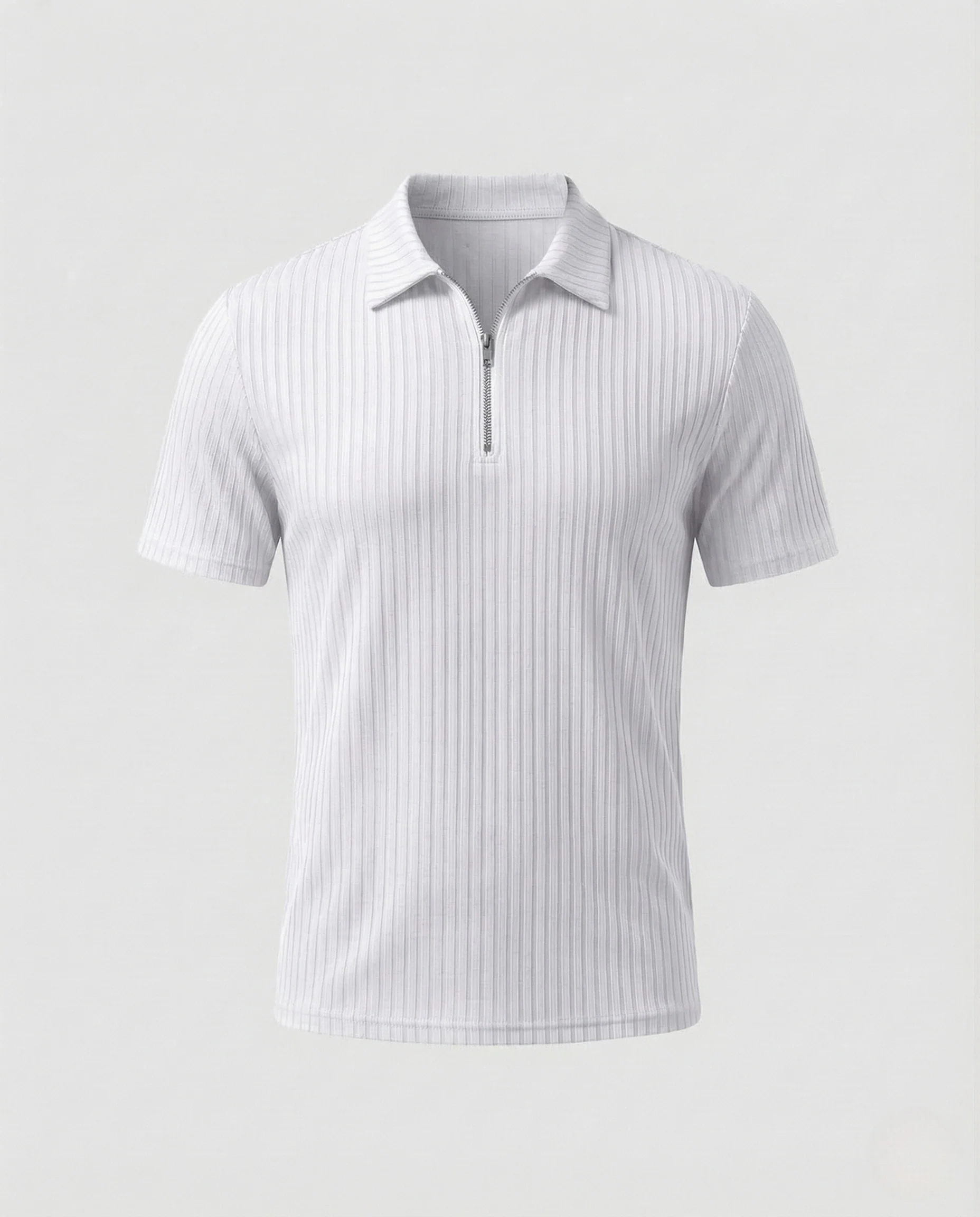 Herren Poloshirt Stehkragen Reißverschluss - Image 10