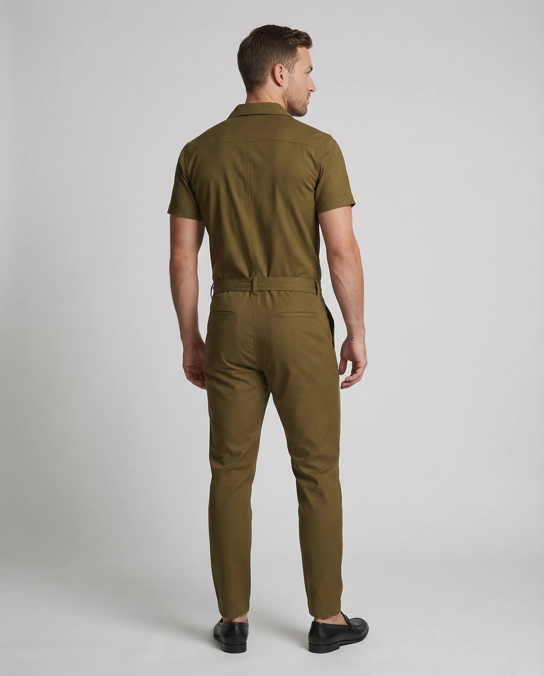 Herren Utility Overall kurzarm mit Reißverschluss & Kordelzug - Image 2