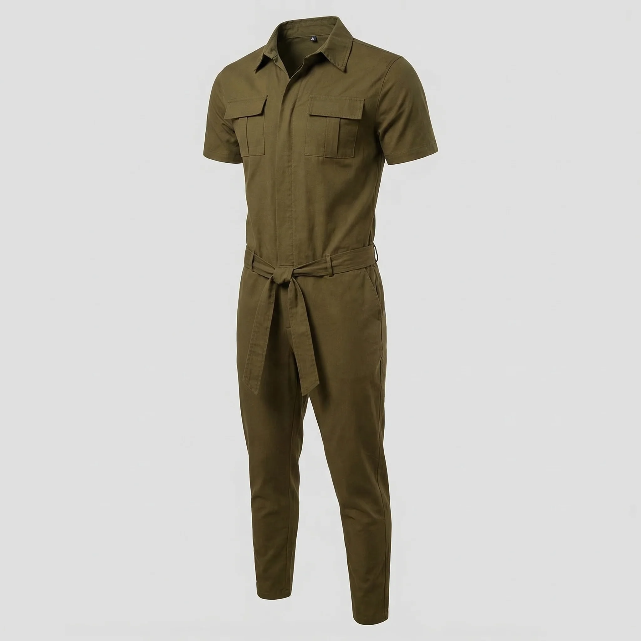 Herren Utility Overall kurzarm mit Reißverschluss & Kordelzug - Image 3