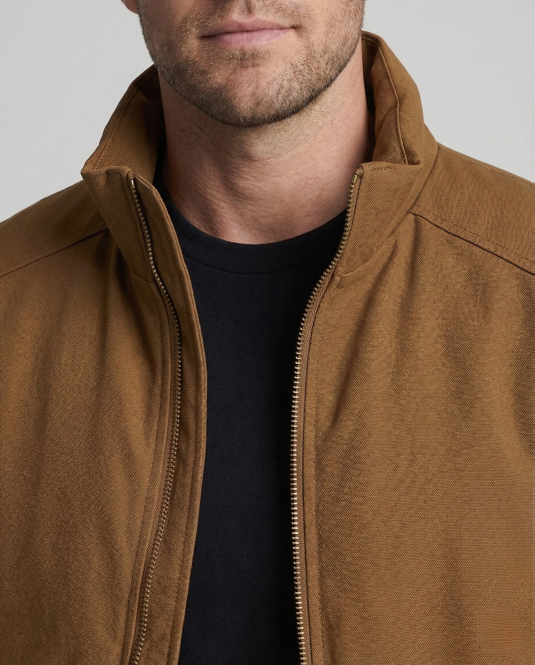 Herren Gesteppte Bomberjacke Kurz mit Stehkragen und Bündchen - Image 3
