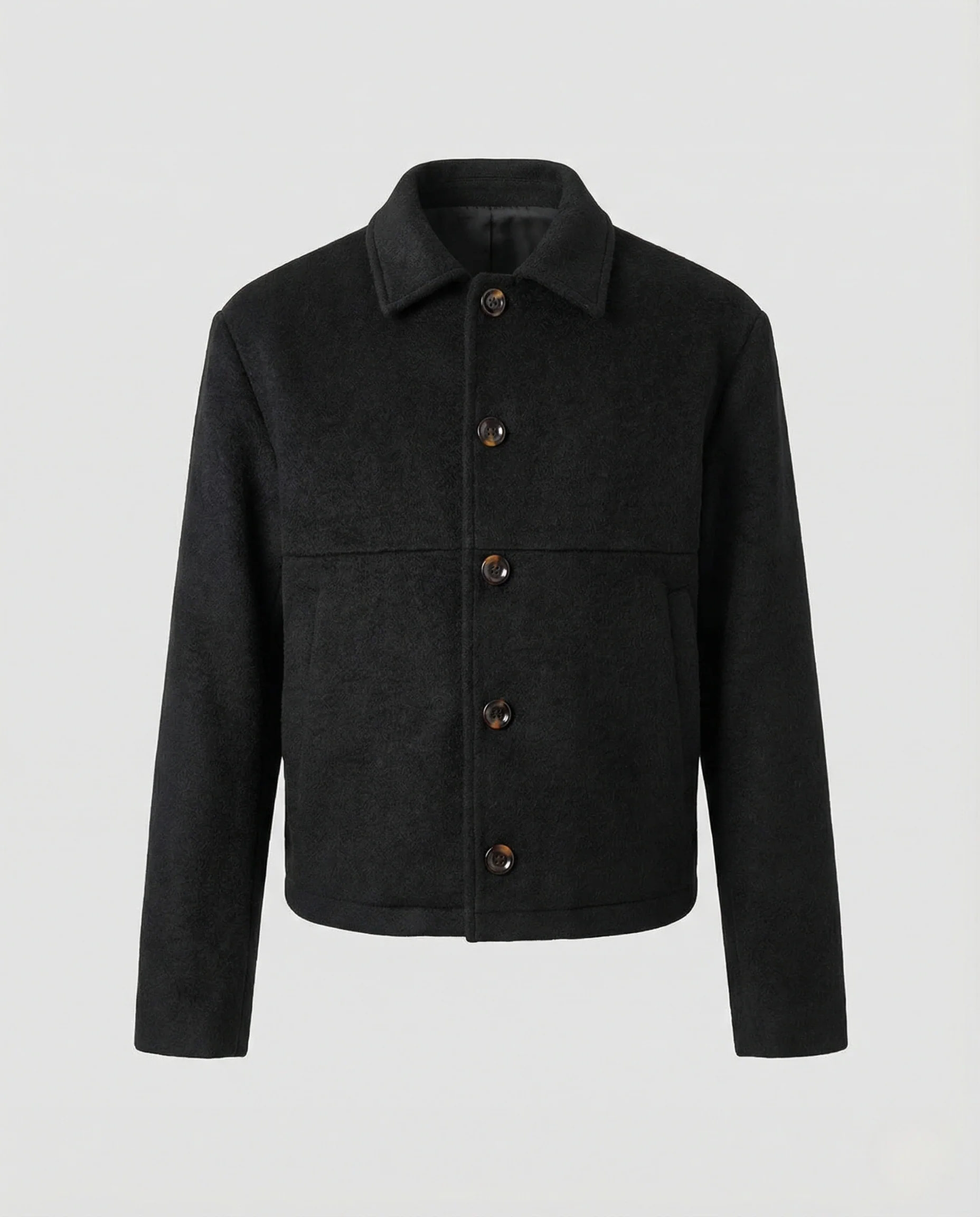 Wollmixjacke Kurz Mit Hemdkragen Herren - Image 5