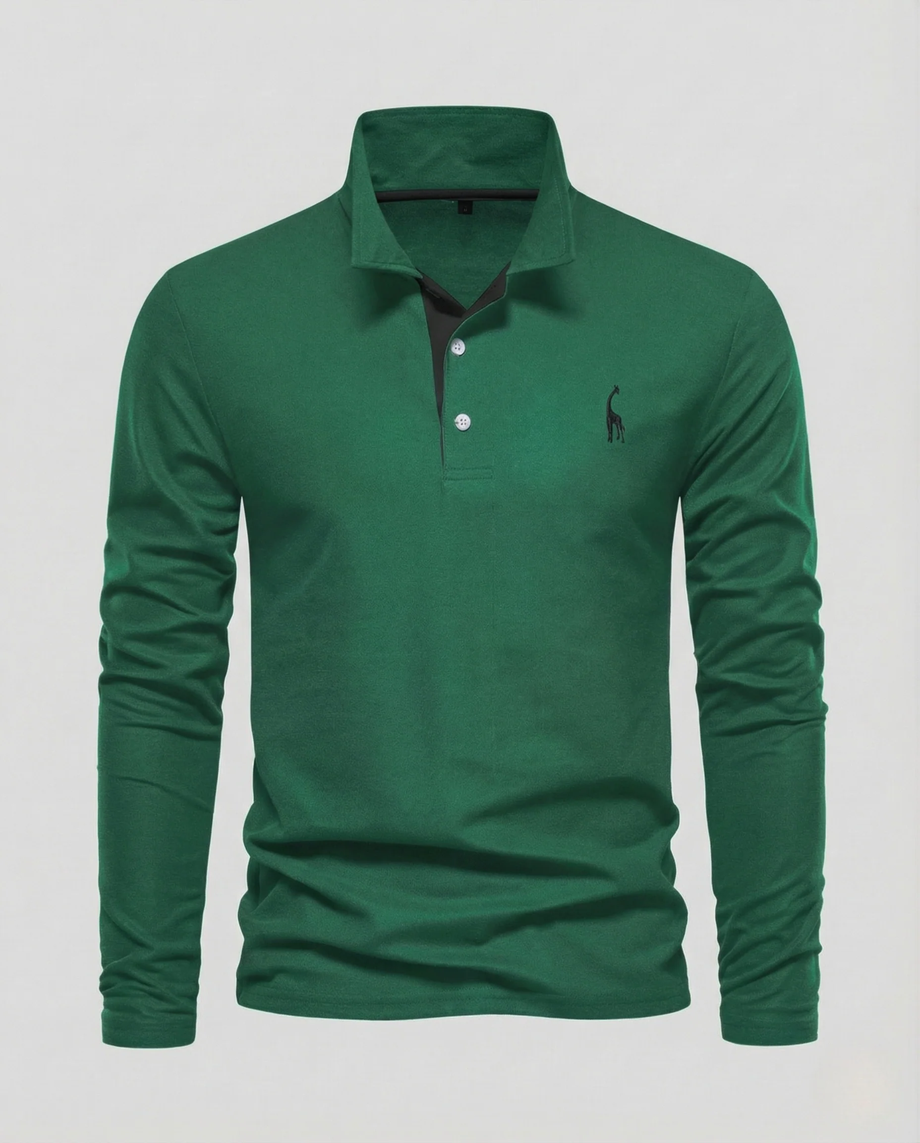 Herren Langarm Polo Baumwollpiqué Kentkragen Logo - Image 12