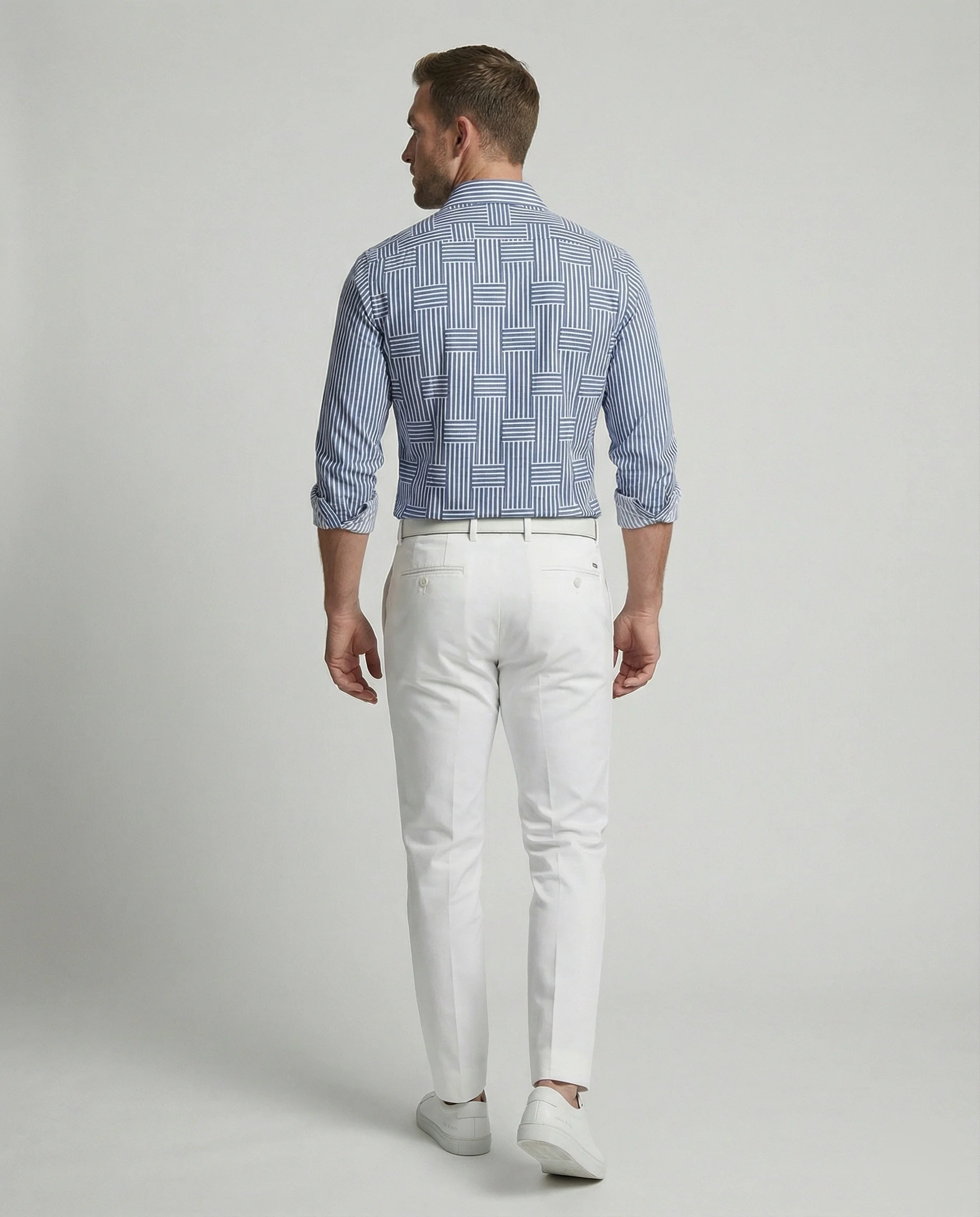 Herren Business Langarmhemd Gestreift - Image 7