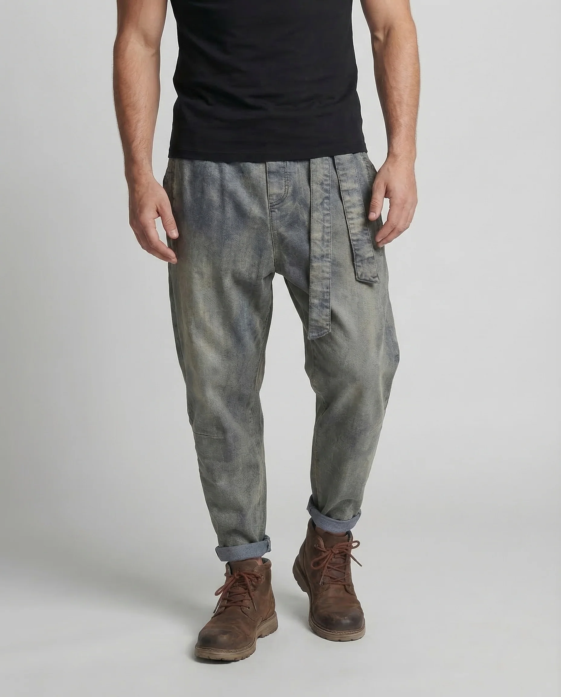 Herren Denim Haremshose Kordelbund - Image 2