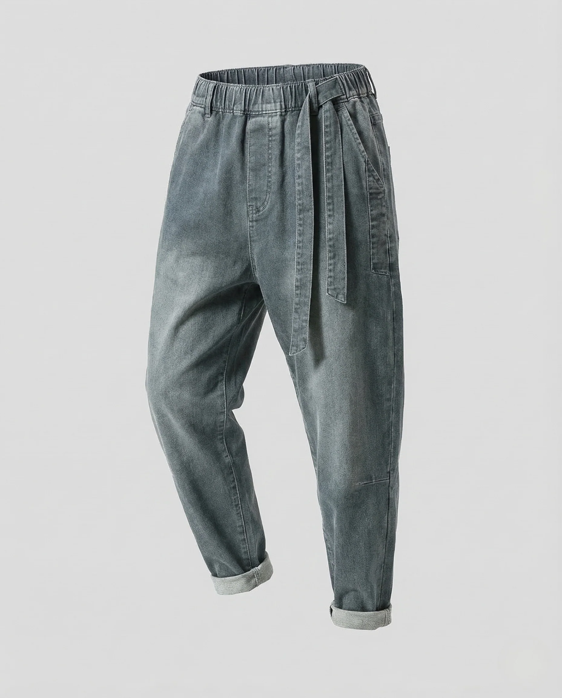 Herren Denim Haremshose Kordelbund - Image 5