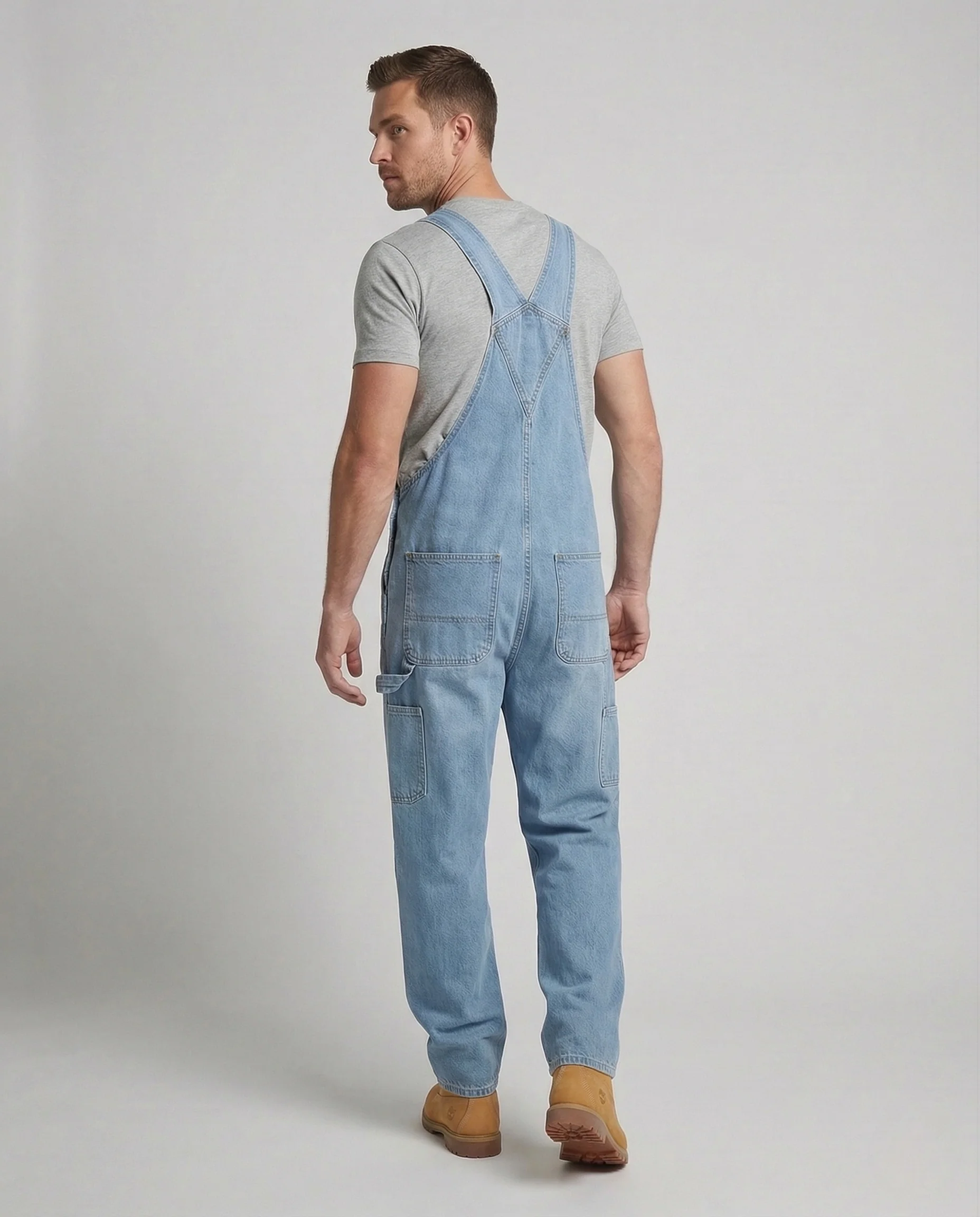 Herren Jeans Latzhose mit Mehrfachtaschen - Image 3