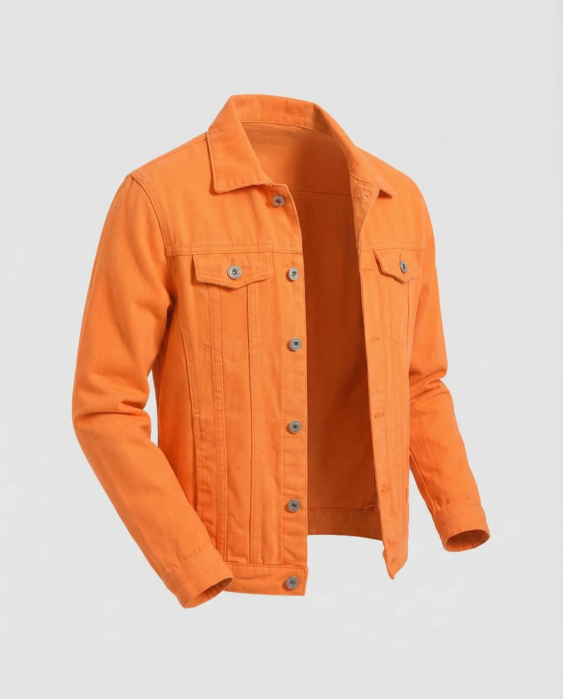 Herren Jeansjacke Baumwolle Brusttaschen - Image 5