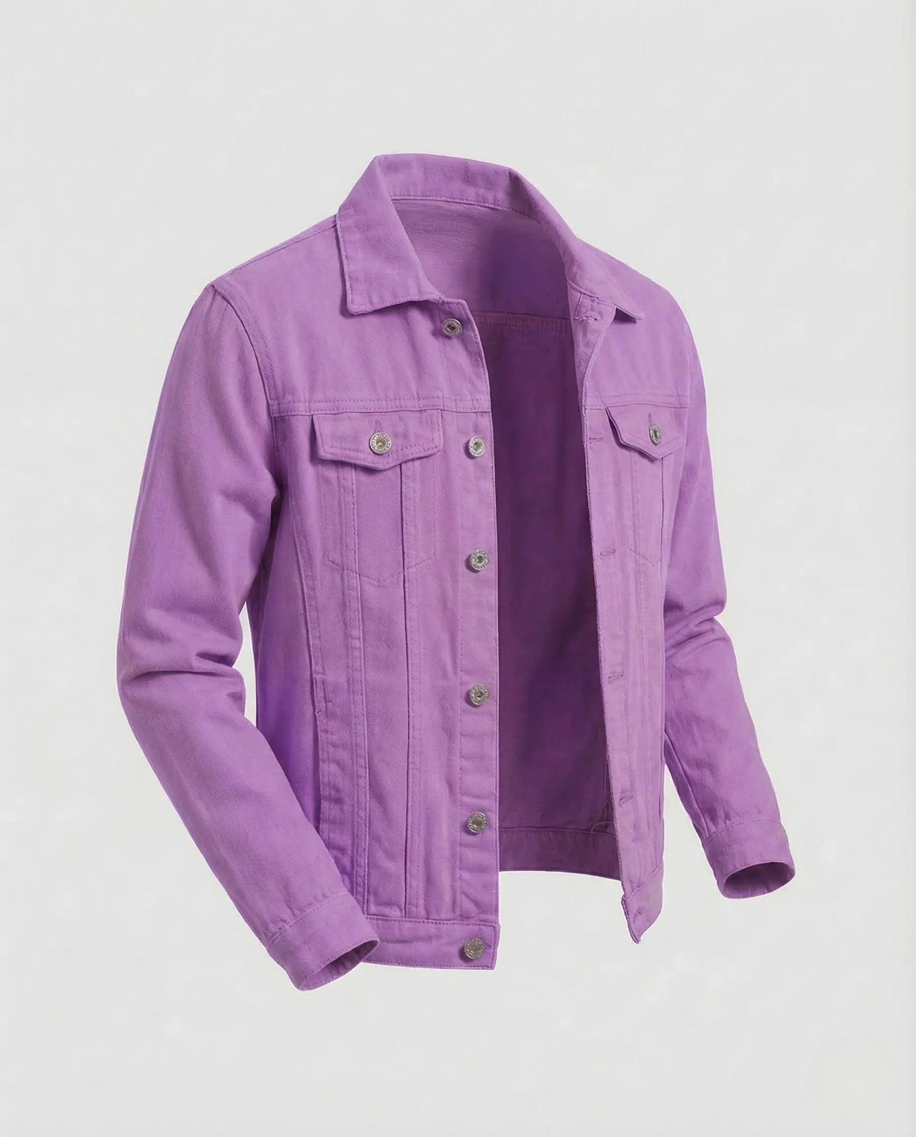 Herren Jeansjacke Baumwolle Brusttaschen - Image 6