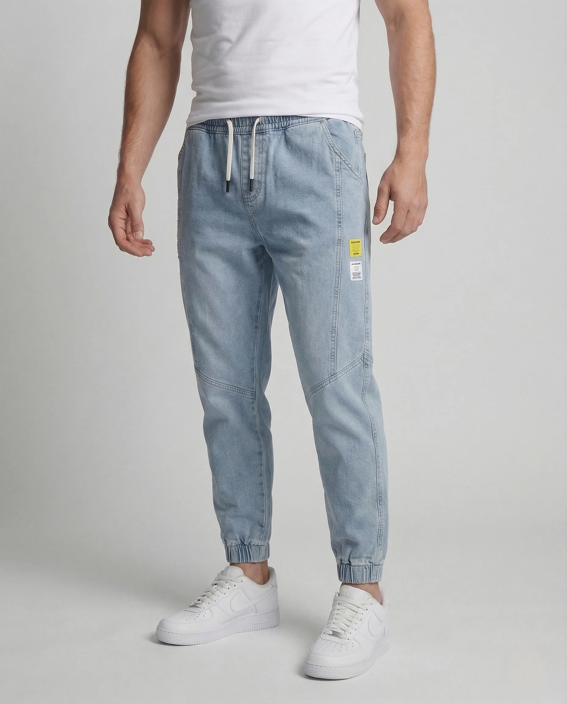 Herren Jeans Jogginghose mit Patch & Knieverstärkung - Image 2