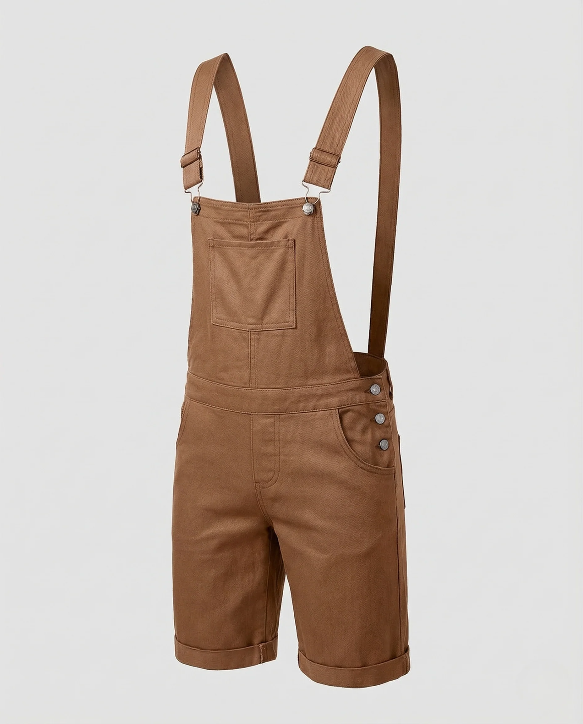 Herren Latzshorts Baumwollmix Verstellbare Träger - Image 4