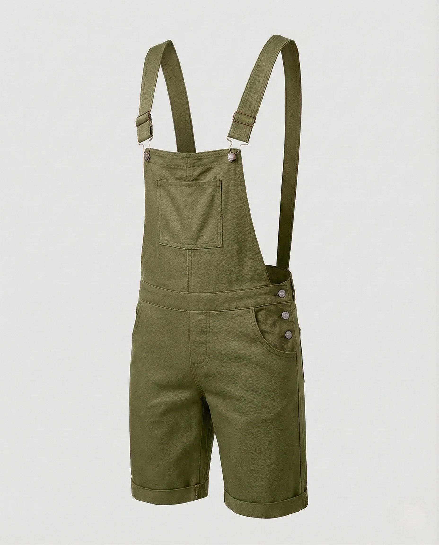 Herren Latzshorts Baumwollmix Verstellbare Träger - Image 7