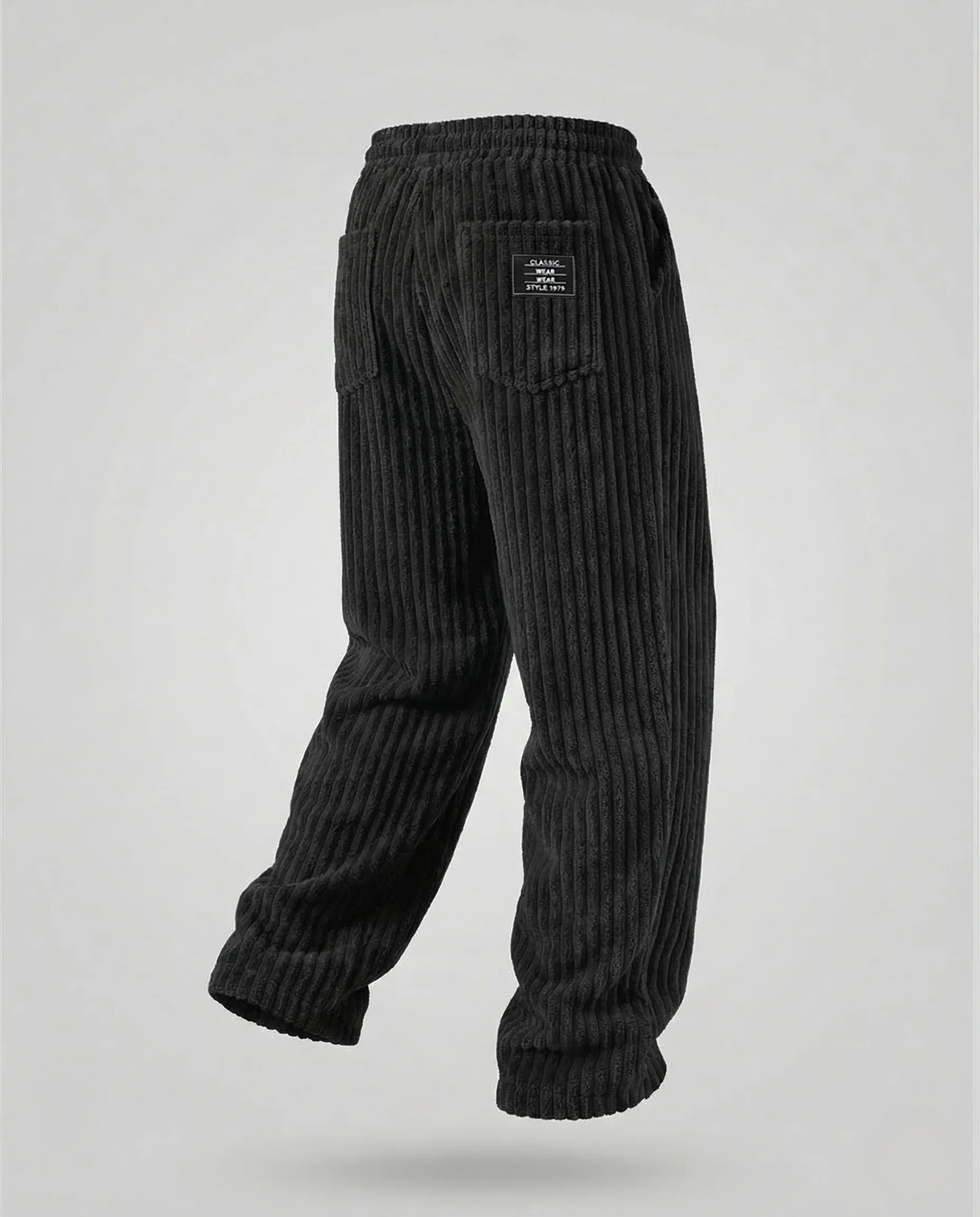 Herren Velours Hose Weit Elastikbund - Image 7